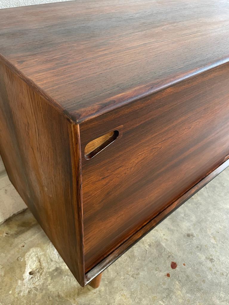 Danish Mid Century Modern Rosewood Credenza or TV Console by Skobvy For Sale 2