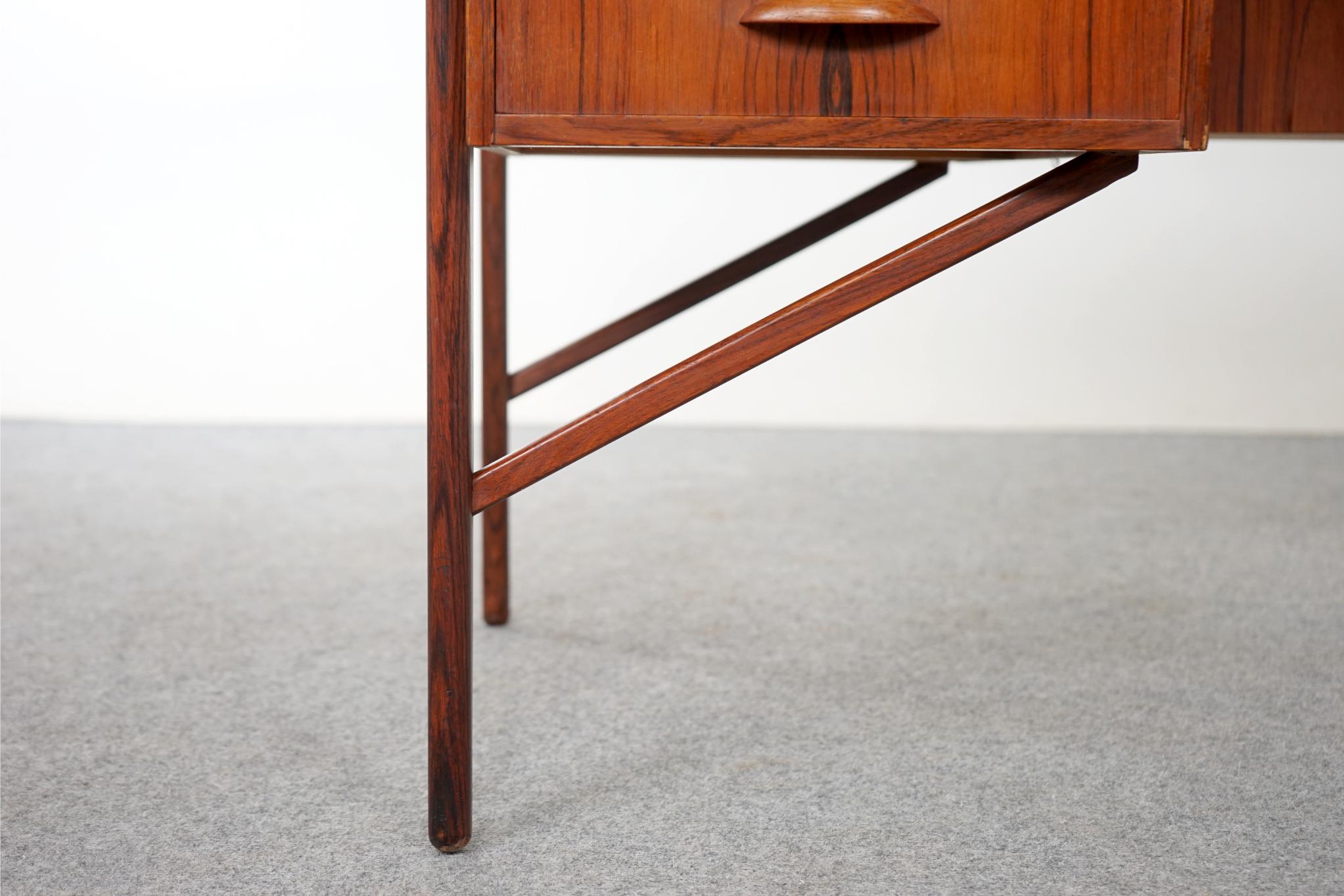 Veneer Danish Mid-Century Modern Rosewood Desk by Svend A. Madsen