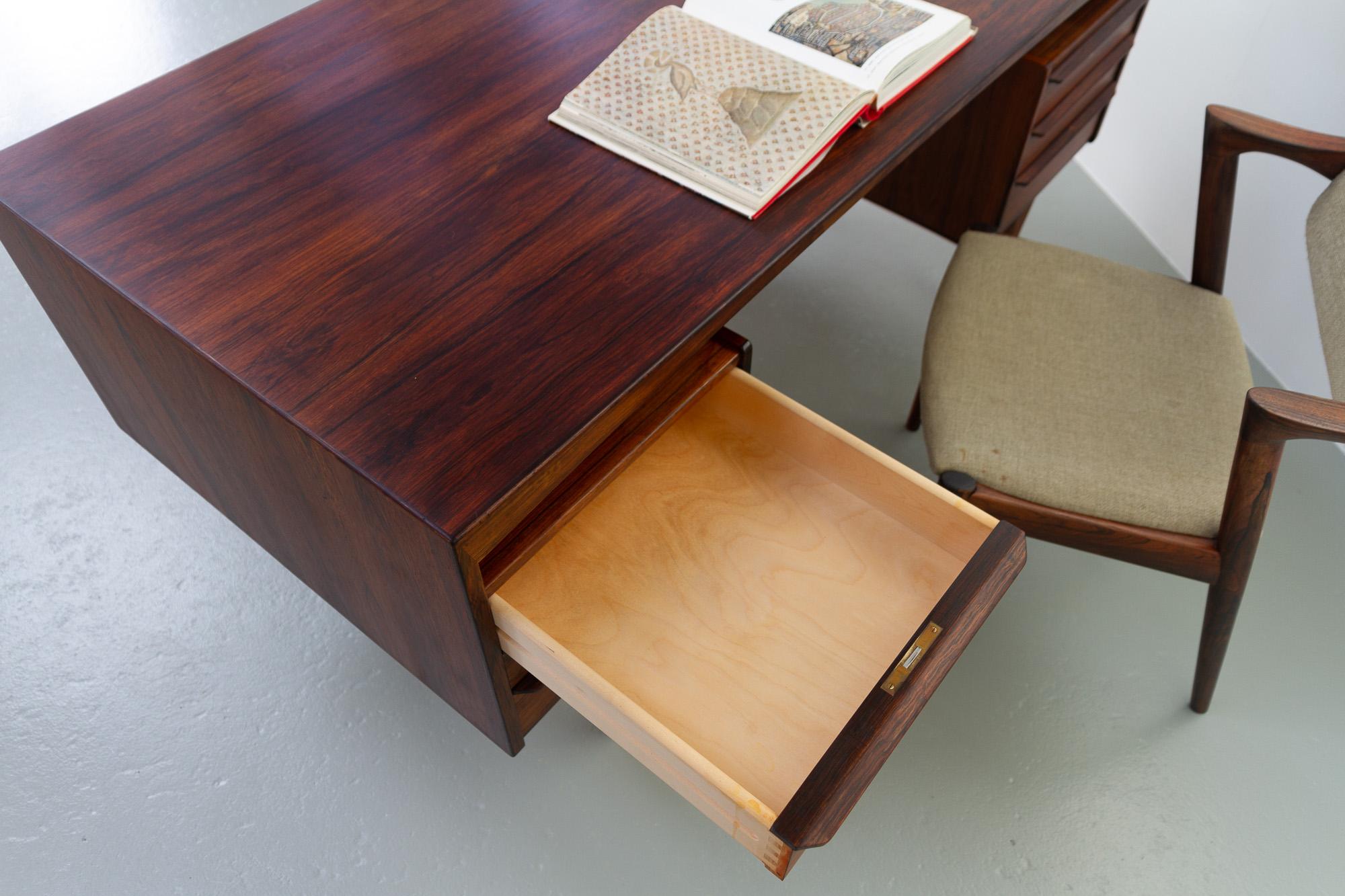 Danish Mid-Century Modern Rosewood Desk by Valdemar Mortensen, 1960s 13