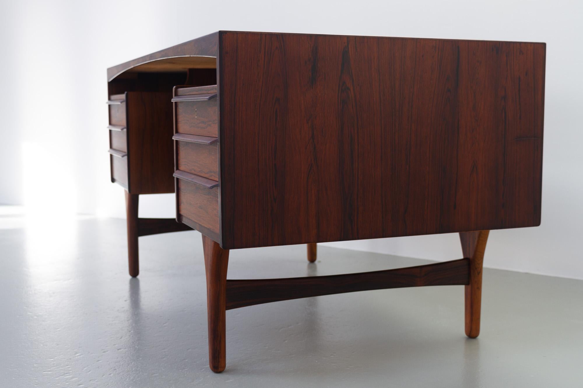 Mid-20th Century Danish Mid-Century Modern Rosewood Desk by Valdemar Mortensen, 1960s