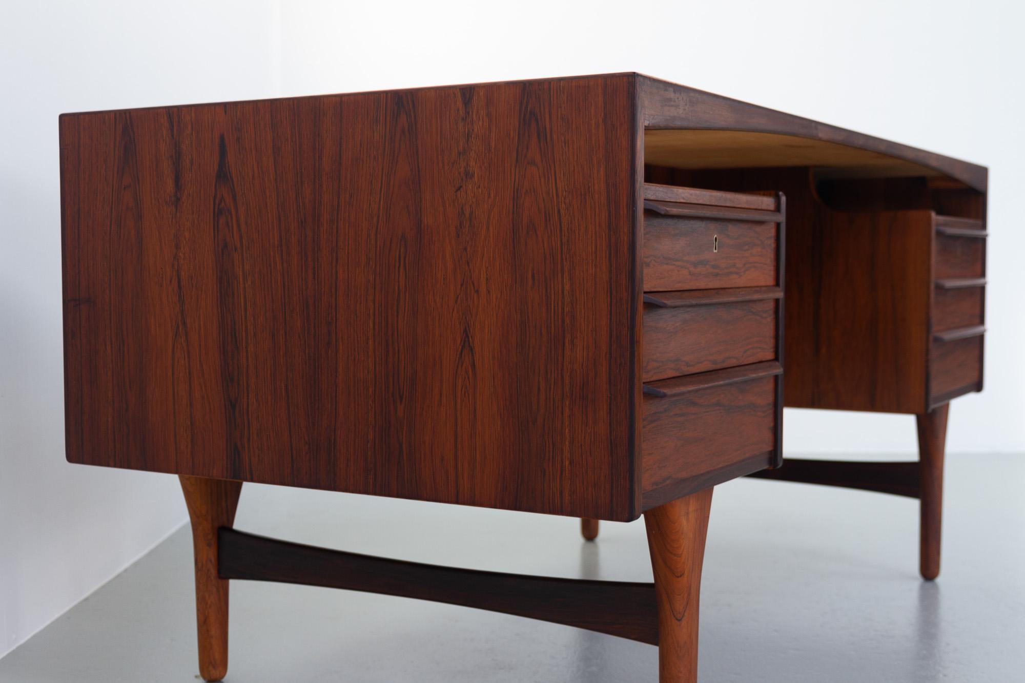 Danish Mid-Century Modern Rosewood Desk by Valdemar Mortensen, 1960s 2