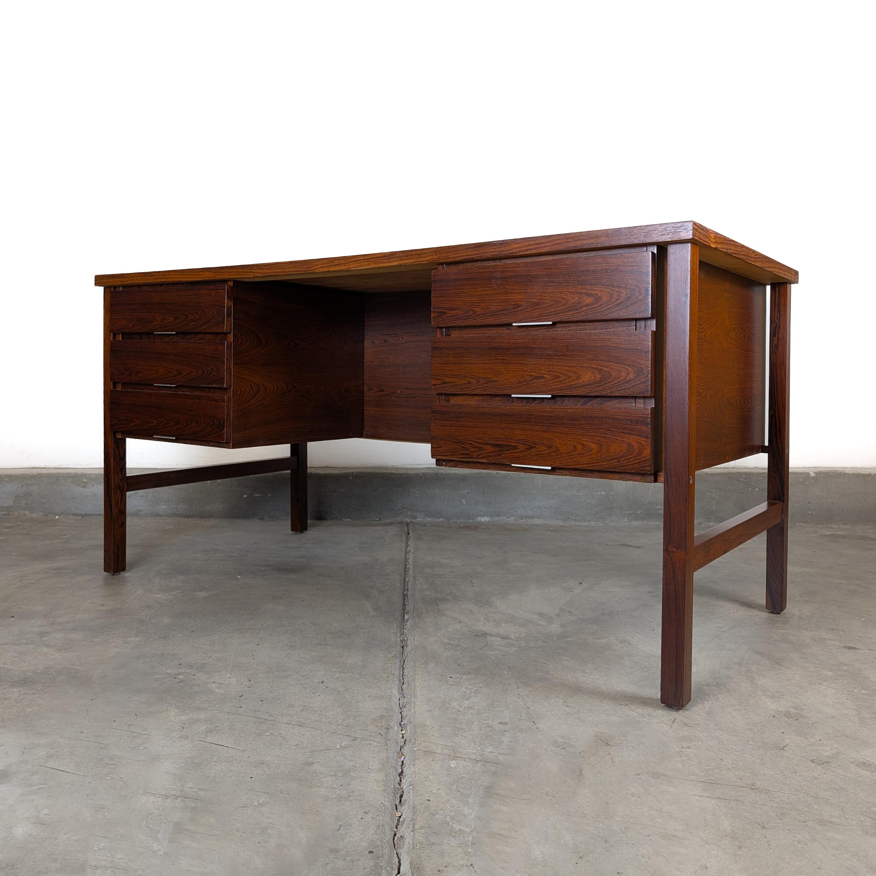 Mid-Century Modern Danish Mid Century Modern Rosewood Desk, c1970s For Sale