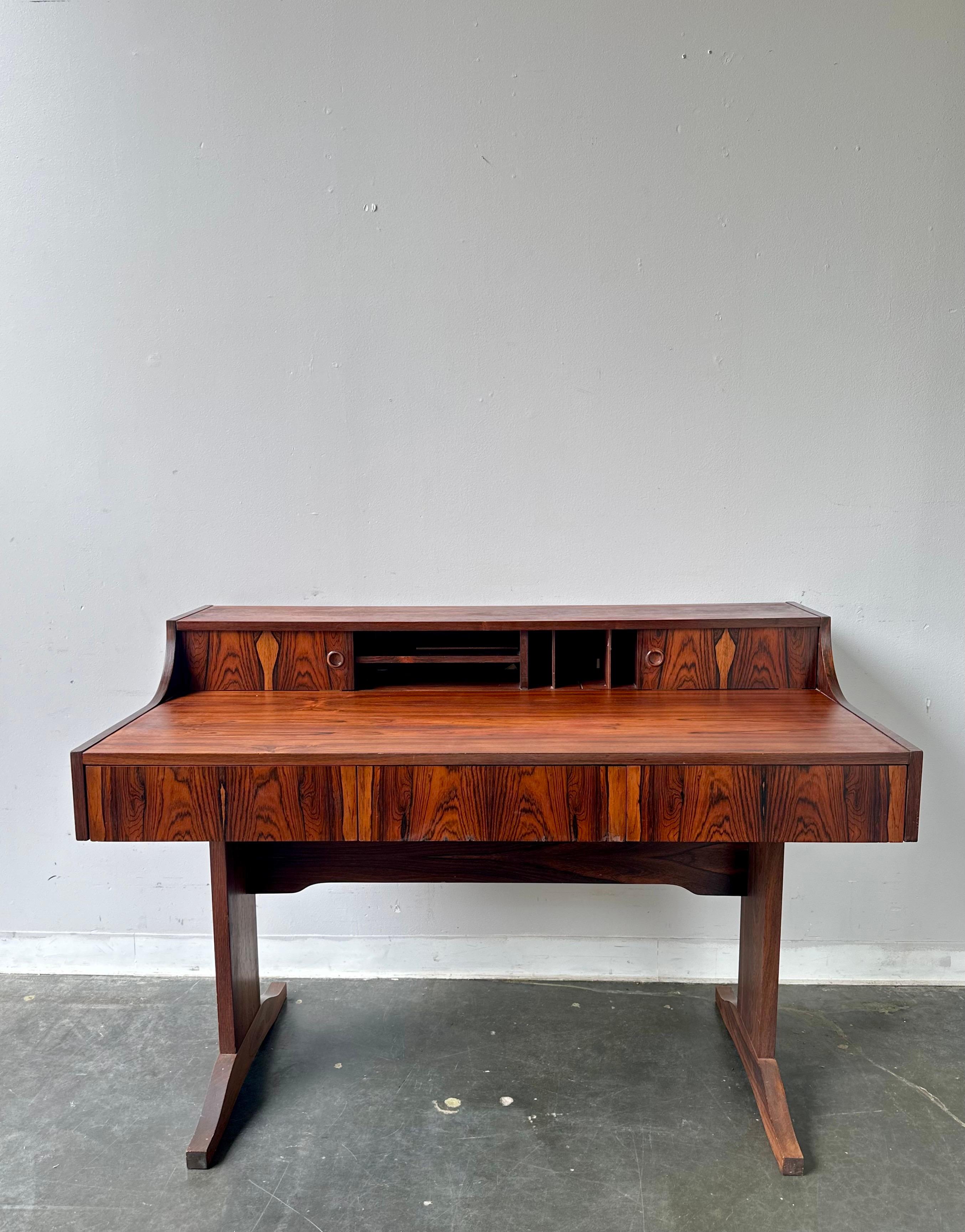 Mid-Century Modern Danish Mid Century Modern Rosewood Desk circa 1960 For Sale