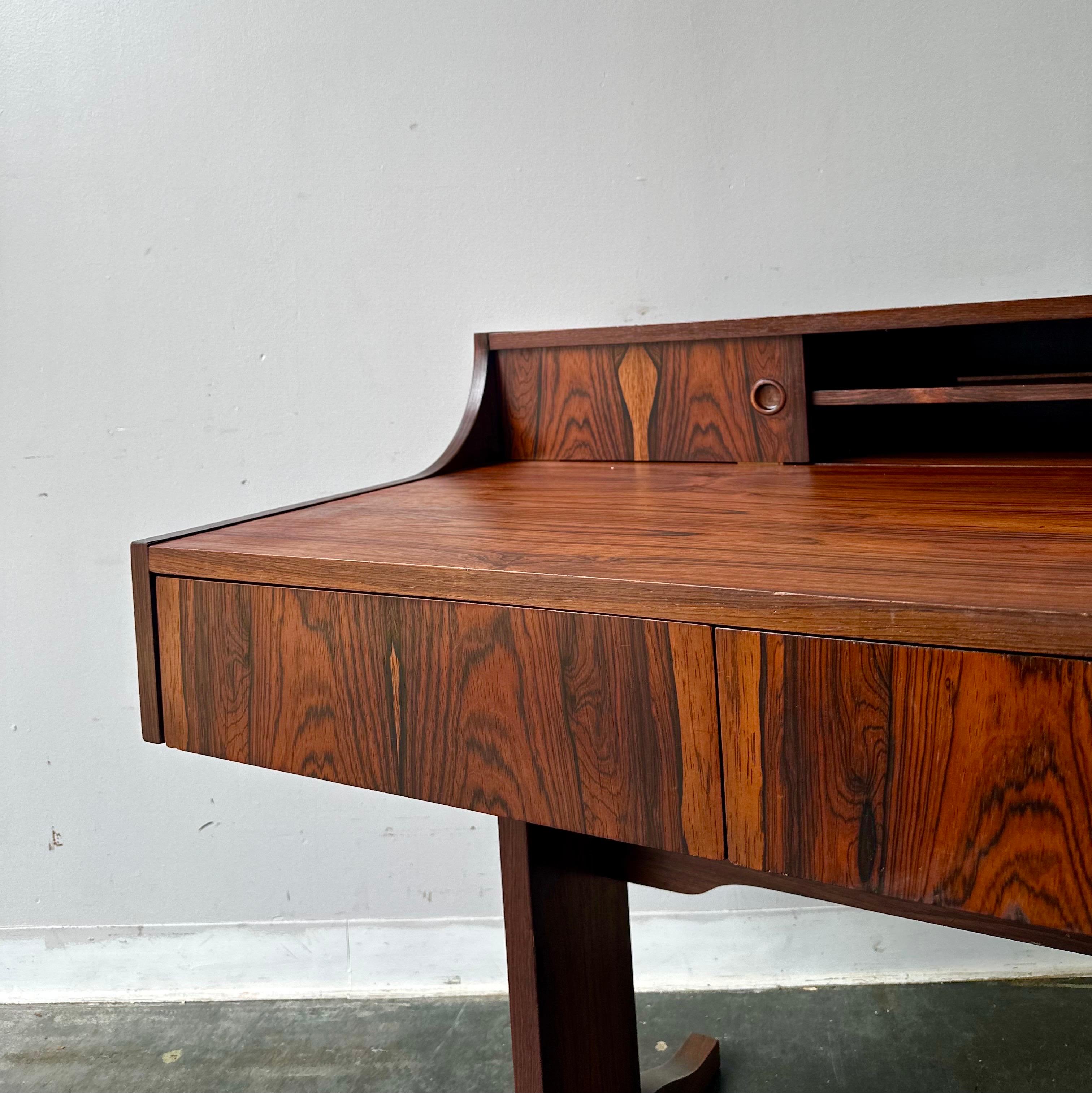 Woodwork Danish Mid Century Modern Rosewood Desk circa 1960 For Sale