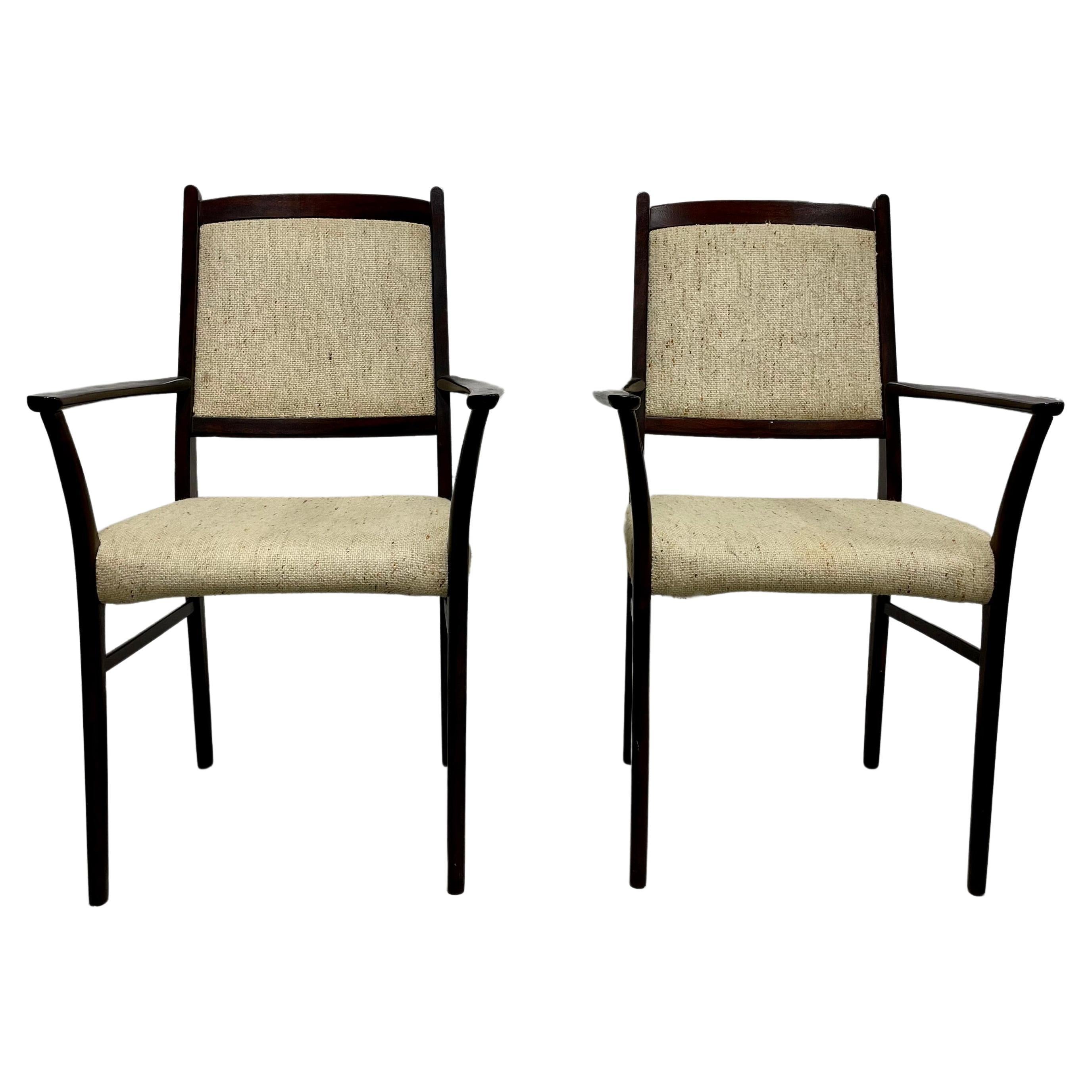 Danish Mid Century Modern ROSEWOOD DINING CHAIRS, a Pair For Sale