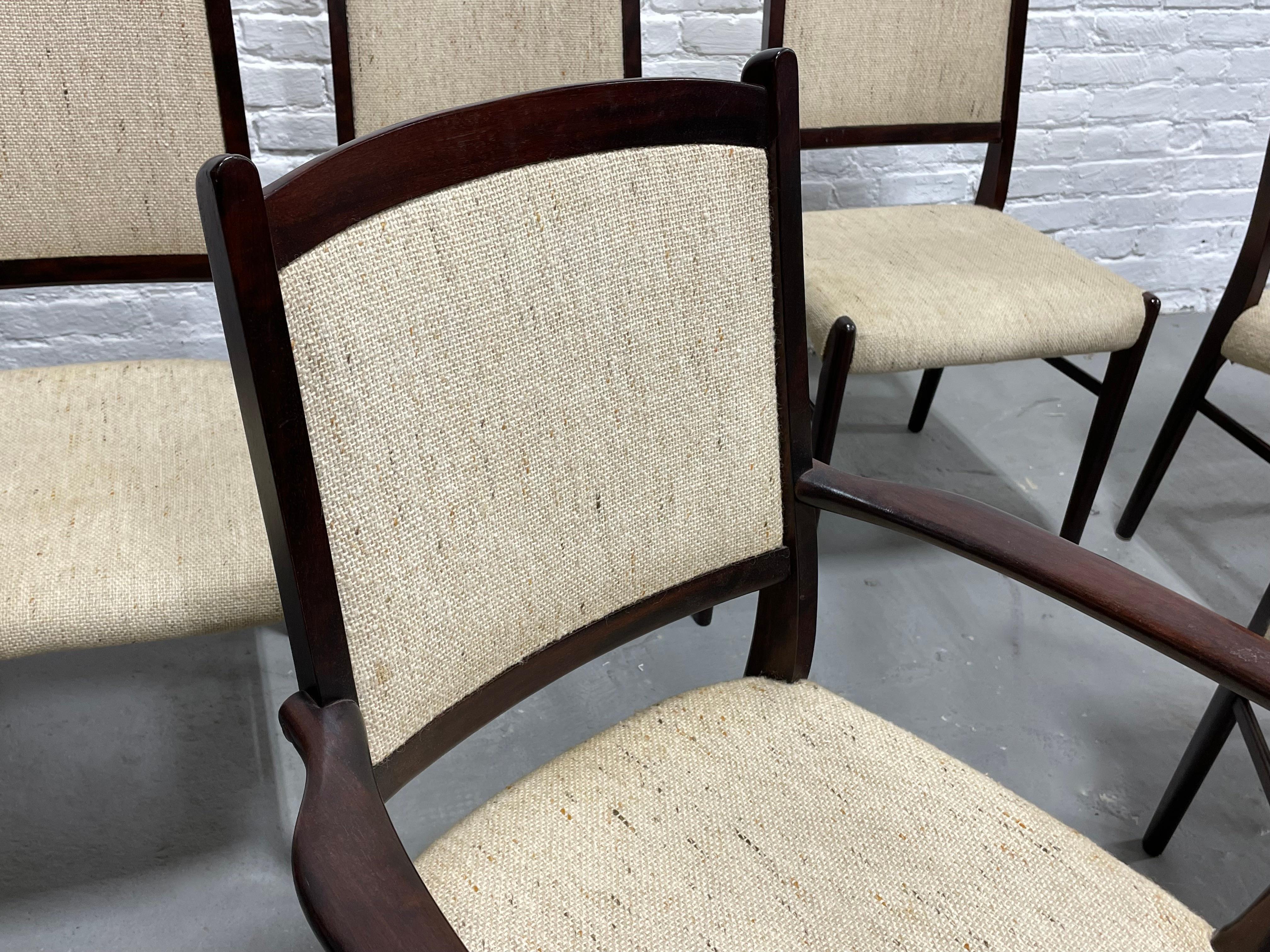  Danish Mid-Century Modern Rosewood Dining Chairs, Set of 6 9