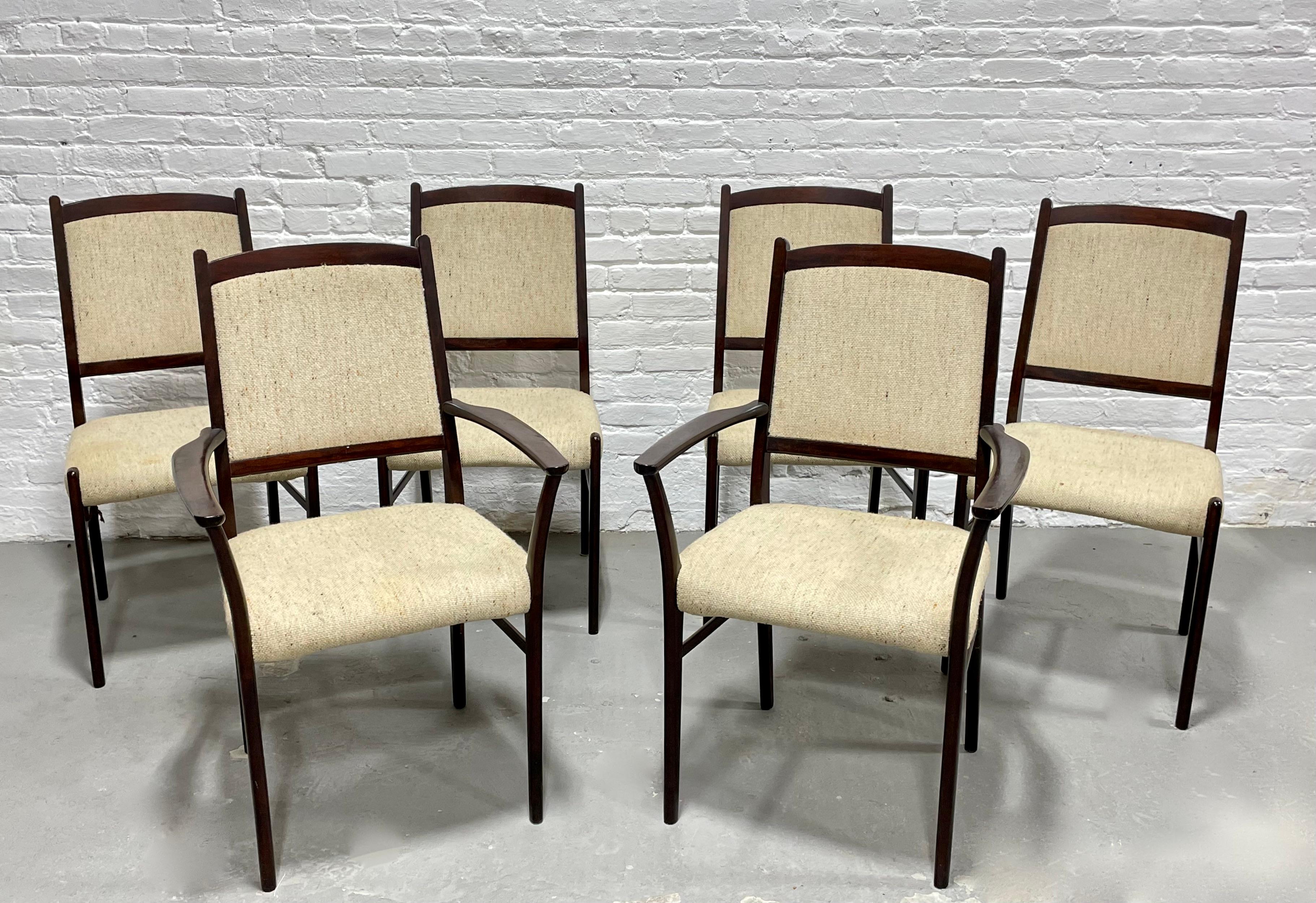  Danish Mid-Century Modern Rosewood Dining Chairs, Set of 6 In Good Condition In Weehawken, NJ