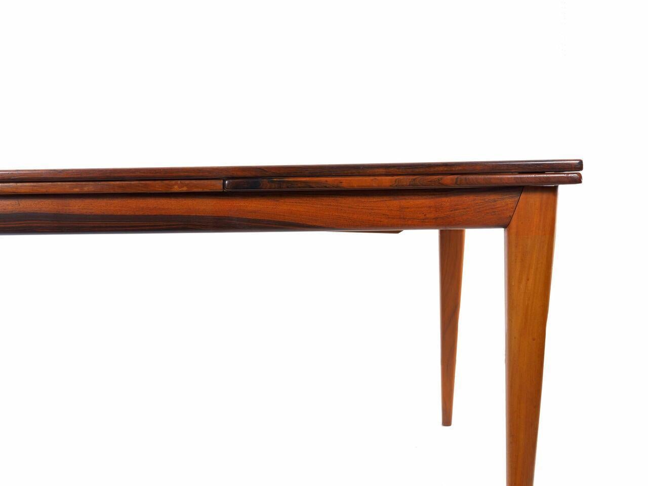 Danish Mid-Century Modern Rosewood Dining Table by Niels Møller, Model No. 254 12