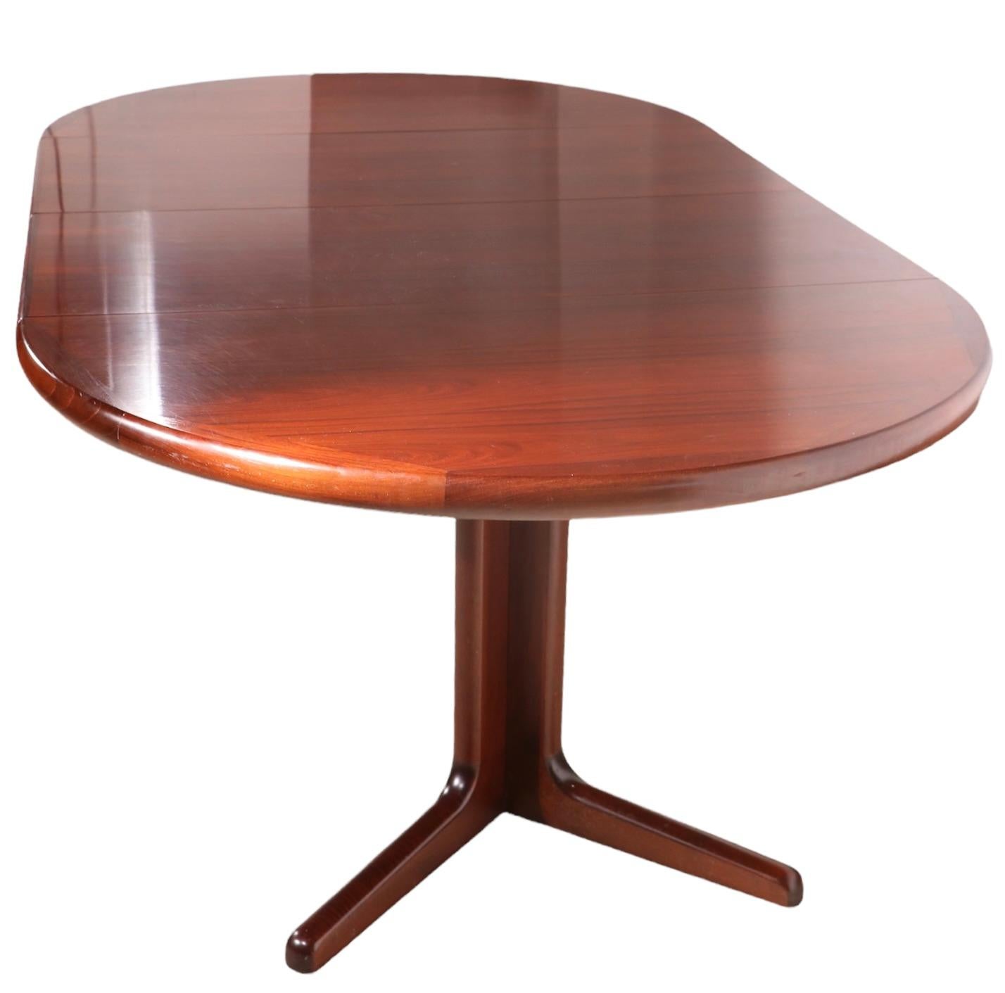 Scandinavian Modern Danish Mid-Century Modern Rosewood Dining Table w 2 lvs. by Skovby
