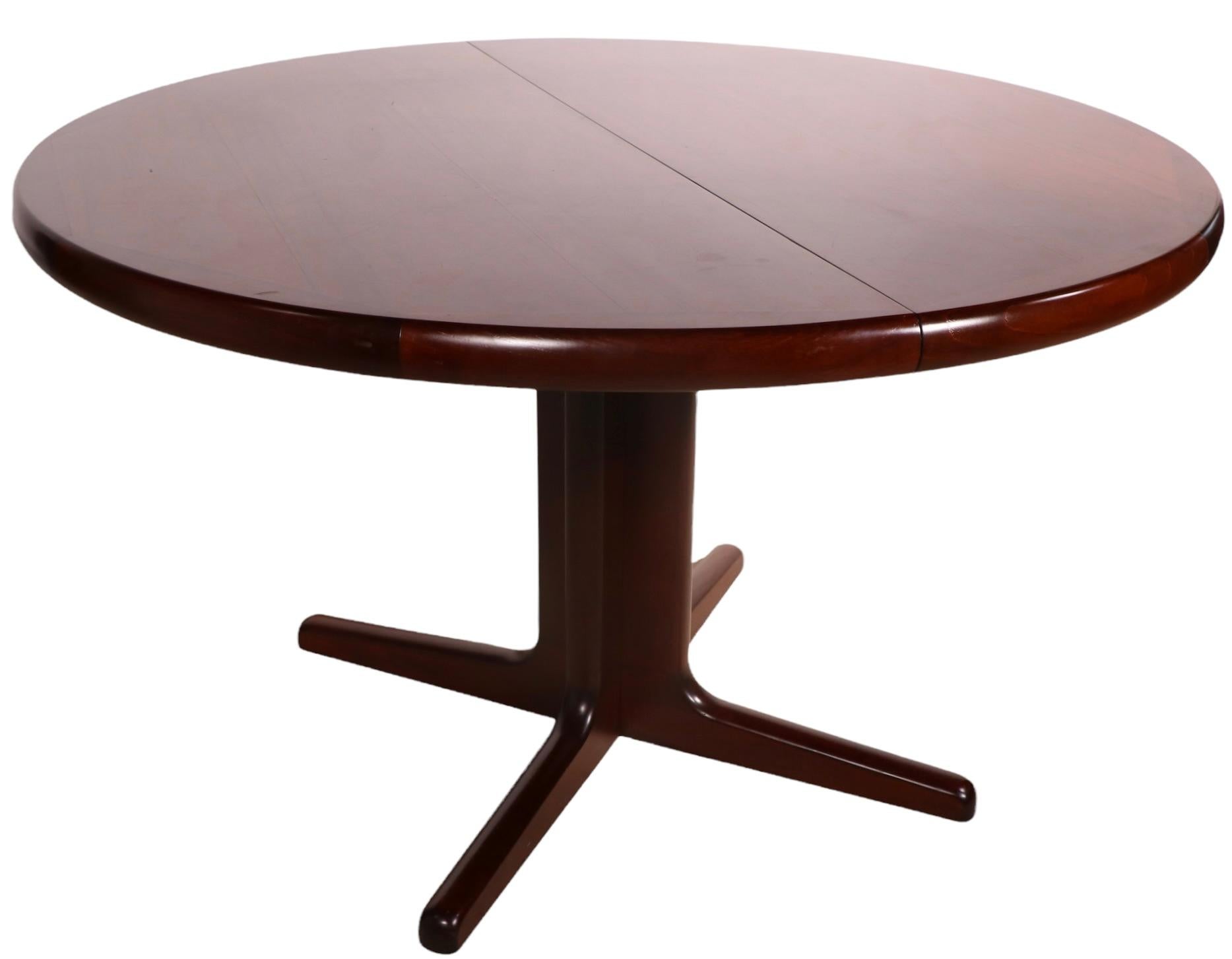 Danish Mid-Century Modern Rosewood Dining Table w 2 lvs. by Skovby 4