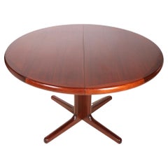 Danish Mid-Century Modern Rosewood Dining Table w 2 lvs. by Skovby 