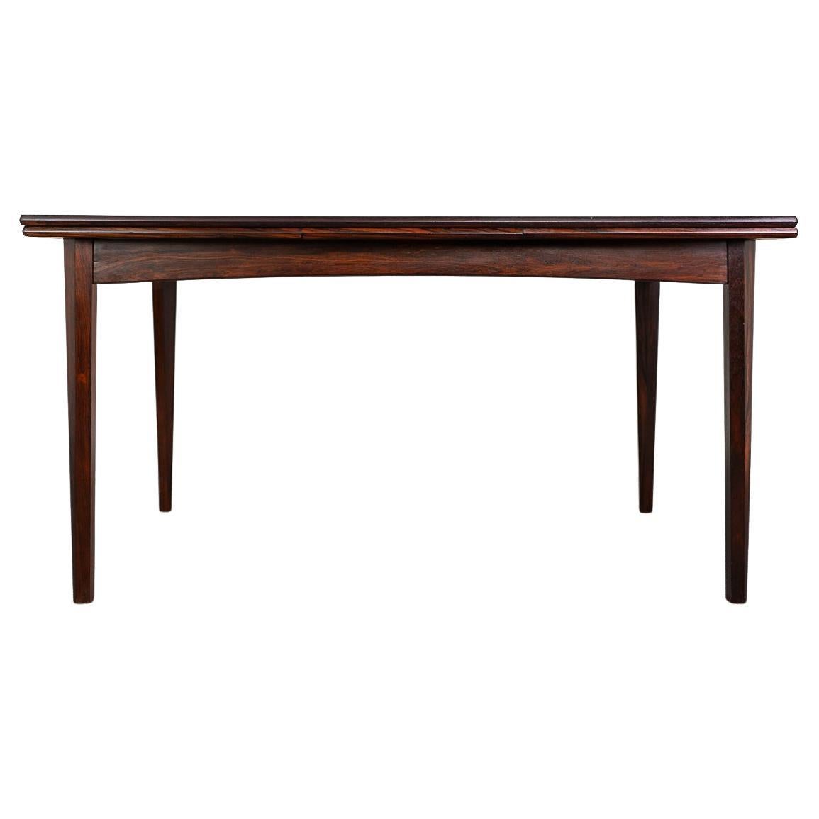 Danish Mid-Century Modern Rosewood Draw Leaf Dining Table  For Sale