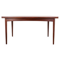 Danish Mid-Century Modern Rosewood Draw Leaf Dining Table
