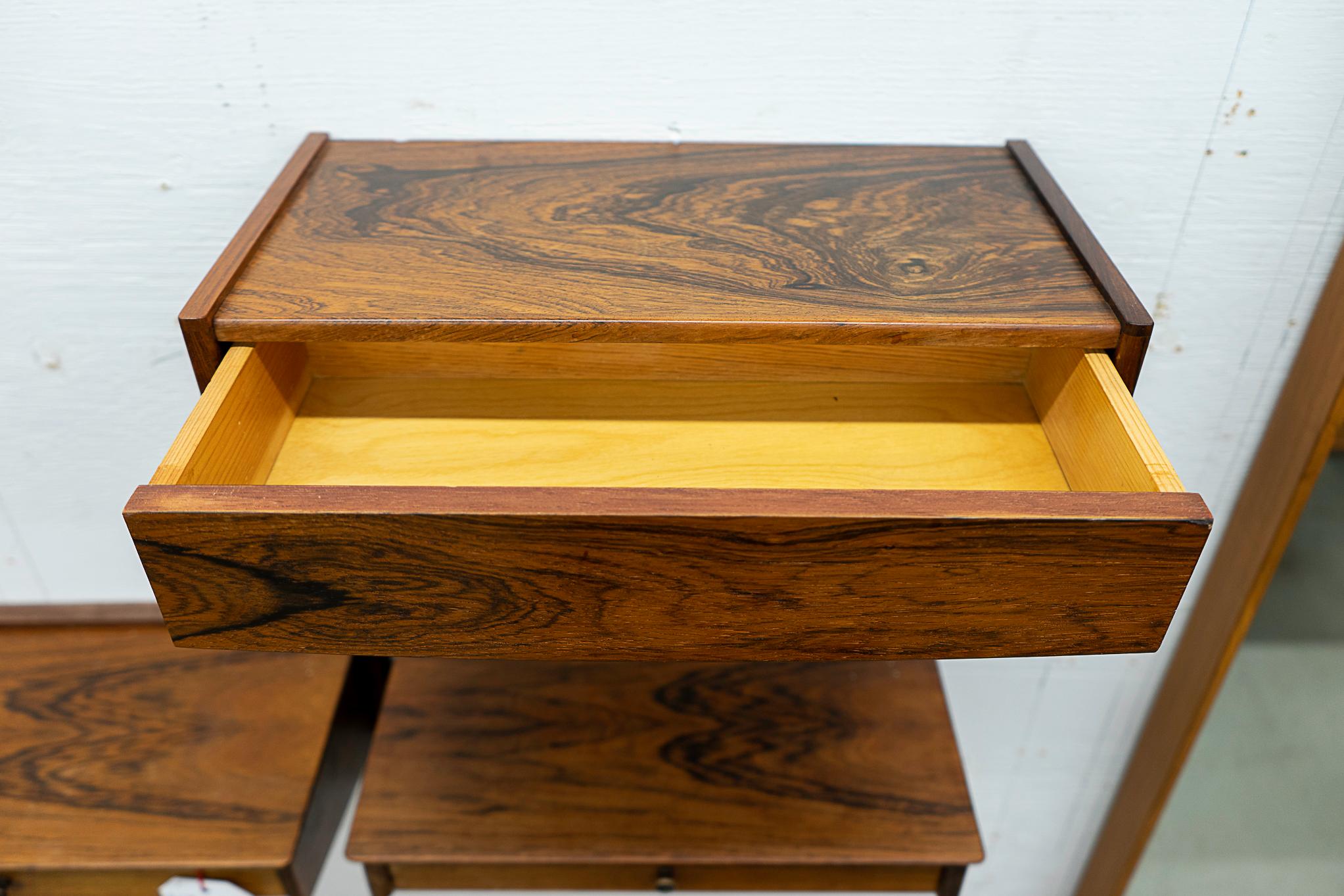 Veneer Danish Mid-Century Modern Rosewood Floating Nightstand/Shelf  For Sale