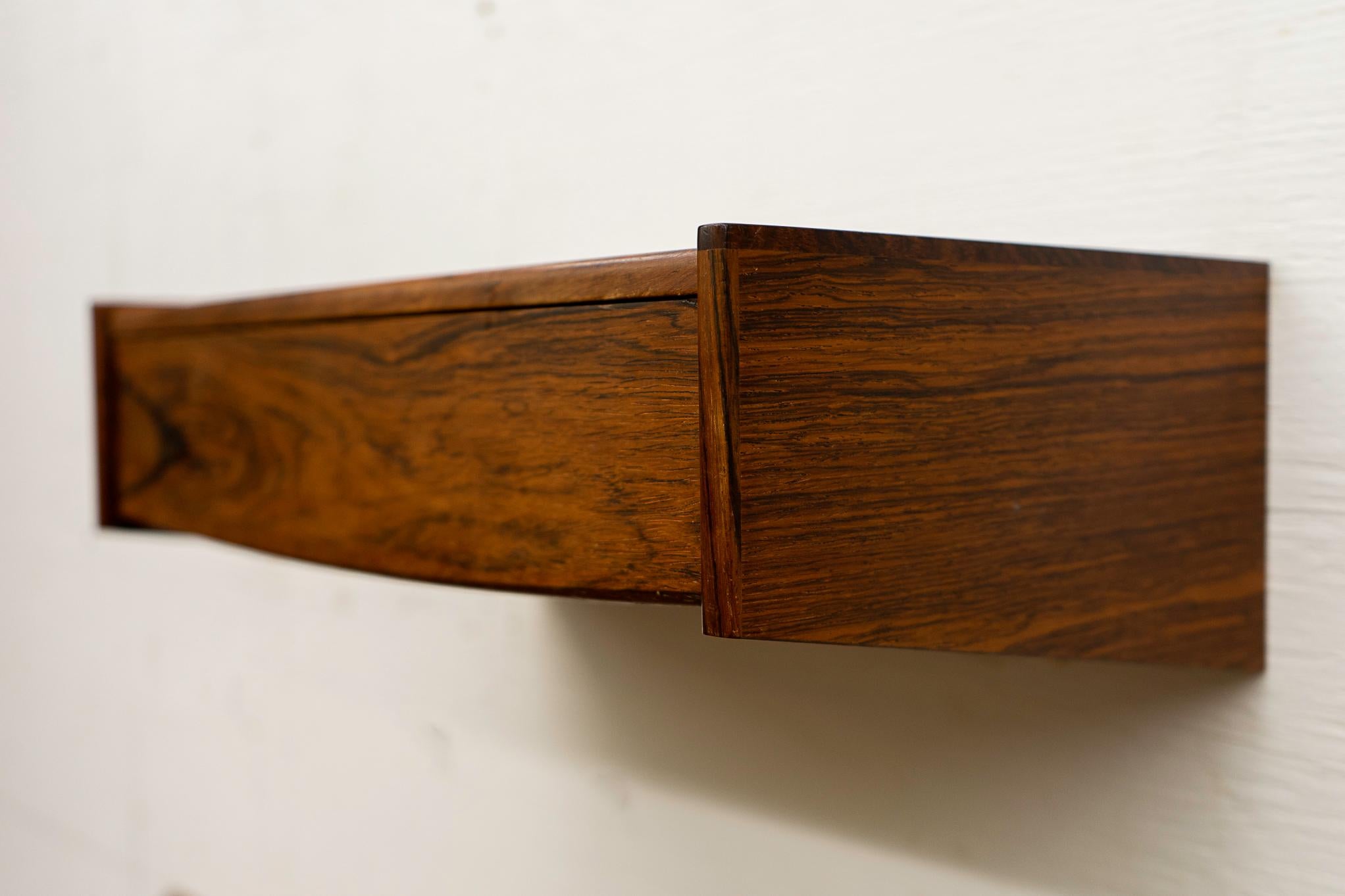Mid-20th Century Danish Mid-Century Modern Rosewood Floating Nightstand/Shelf  For Sale