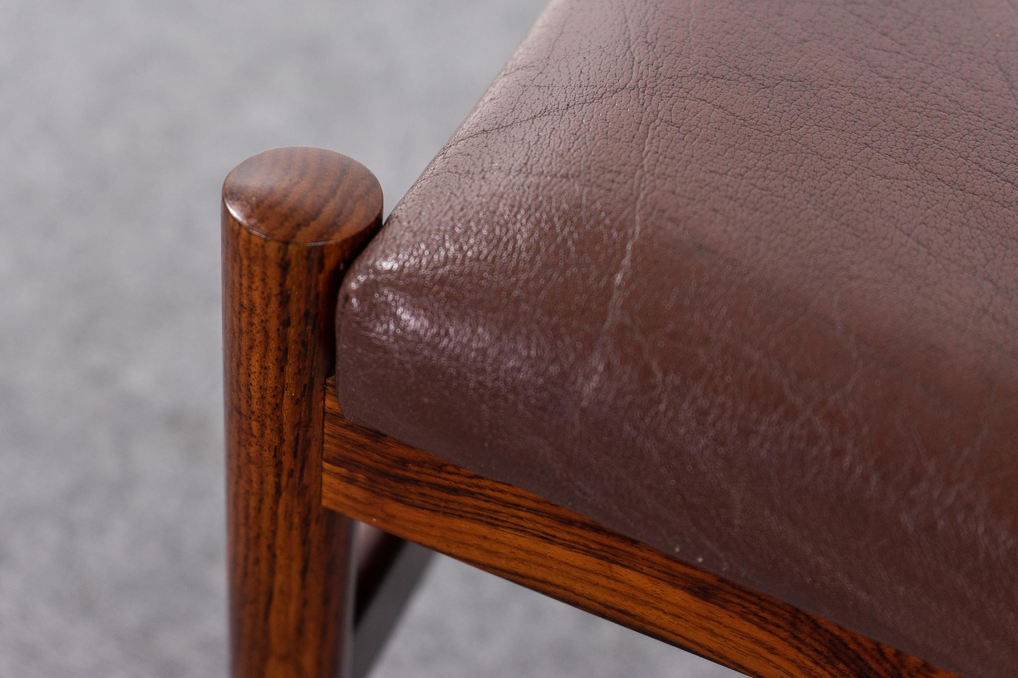 Scandinavian Modern Danish Mid-Century Modern Rosewood Footstool by Spottrup For Sale