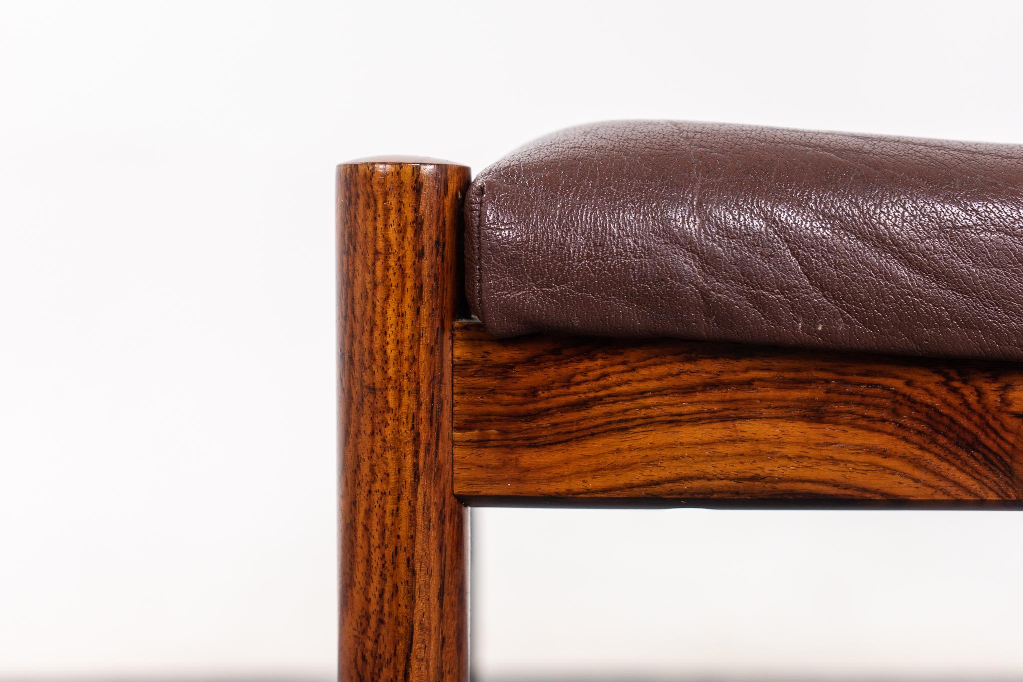 Danish Mid-Century Modern Rosewood Footstool by Spottrup In Good Condition For Sale In VANCOUVER, CA