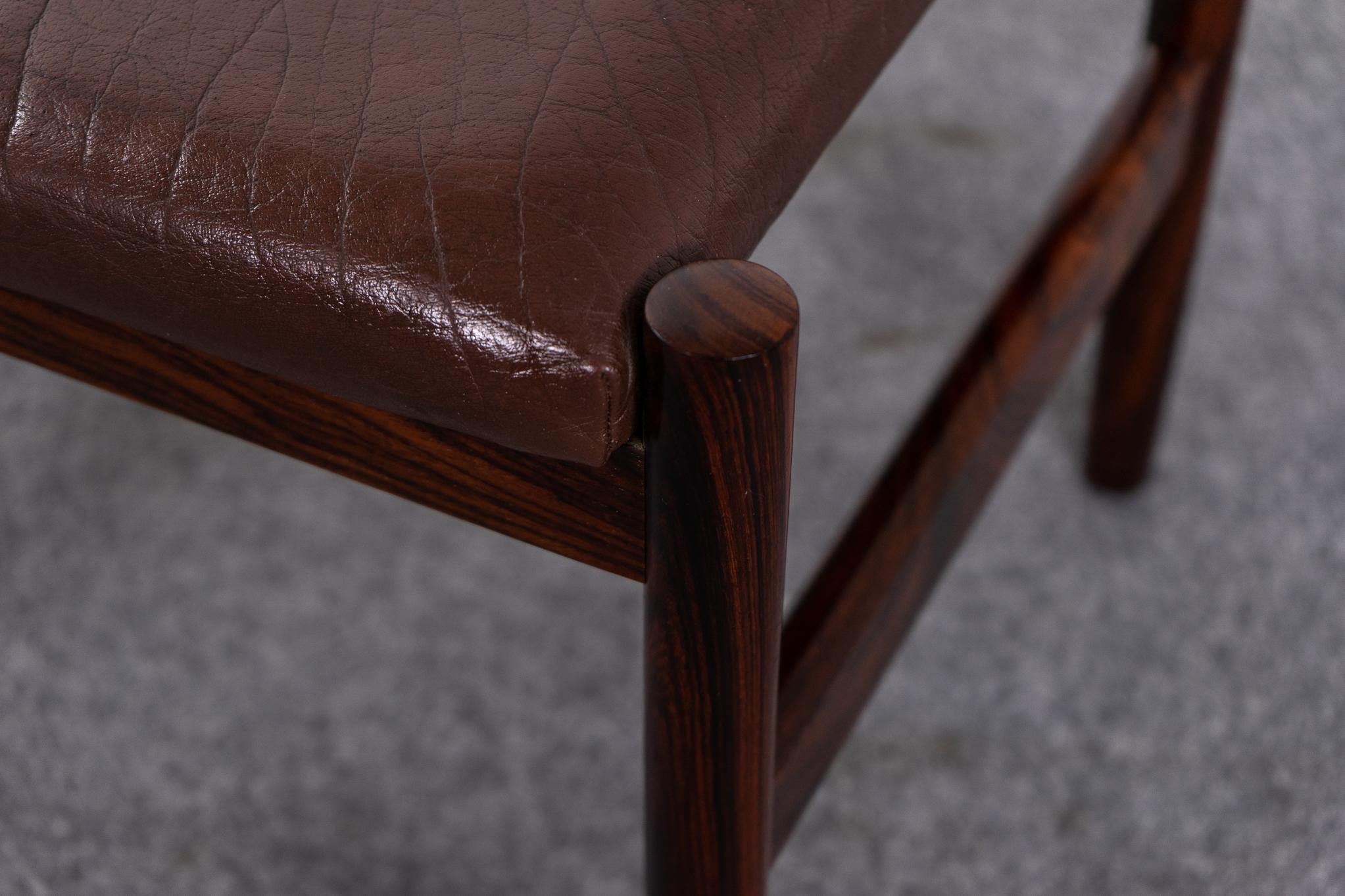 Hardwood Danish Mid-Century Modern Rosewood Footstool by Spottrup For Sale