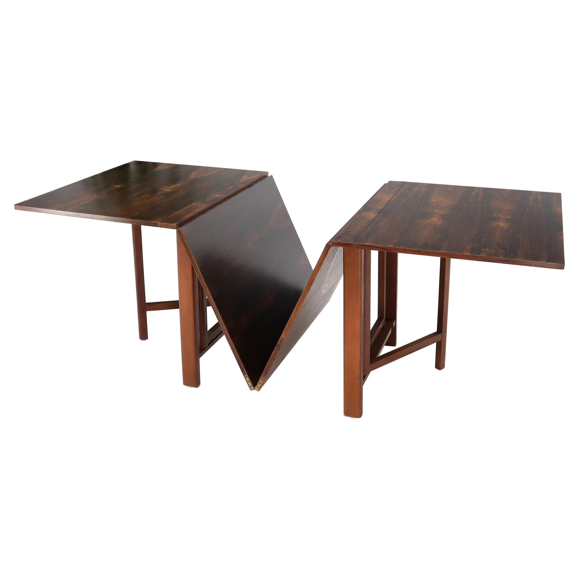 Danish Mid-Century Modern Rosewood Gate Leg Maria Dining Table Bruno Mathsson  For Sale