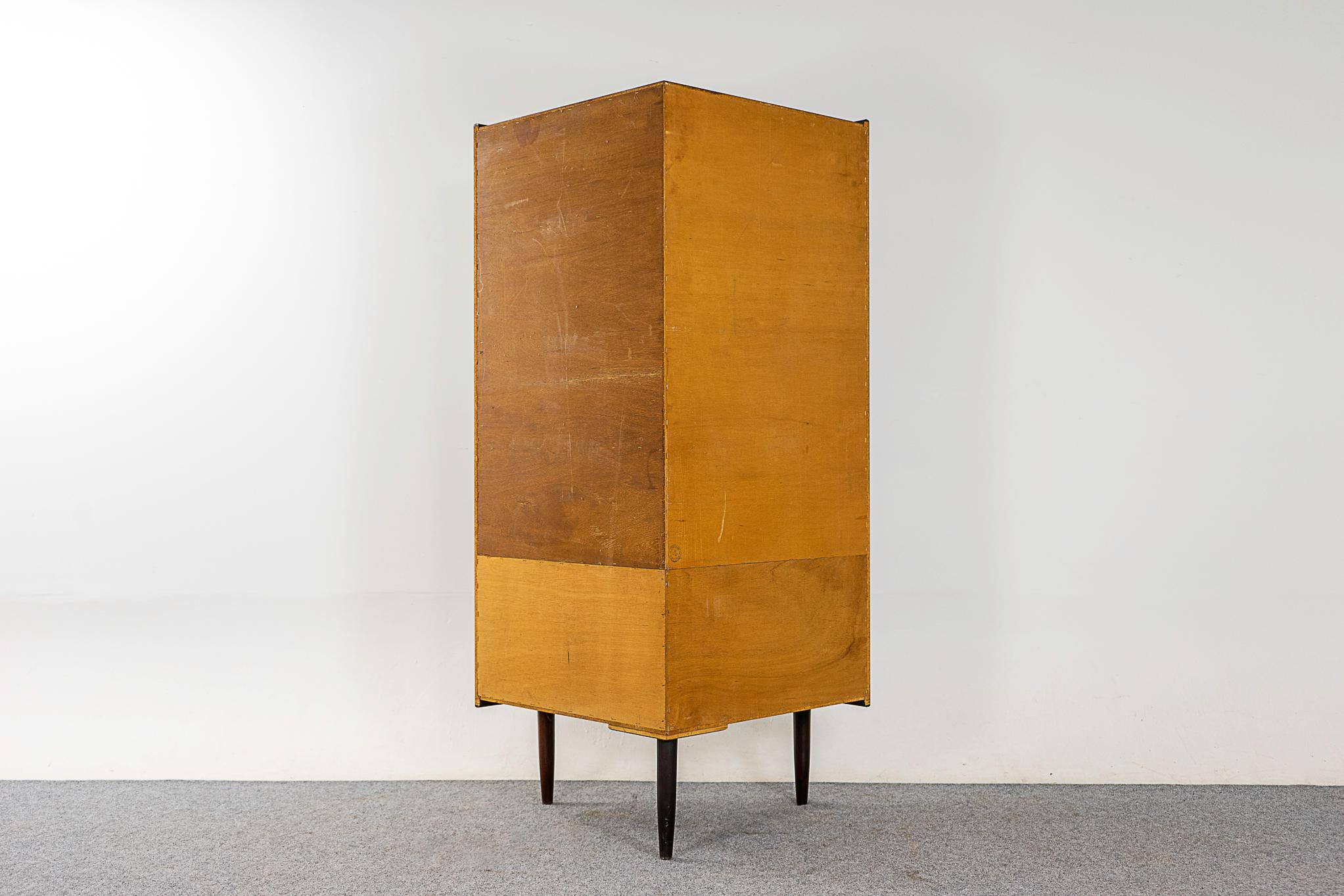 Danish Mid-Century Modern Rosewood & Glass Corner Cabinet For Sale 1