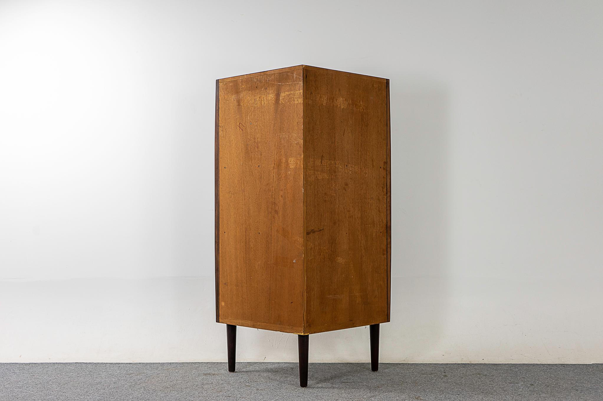 Danish Mid-Century Modern Rosewood & Glass Corner Cabinet 3