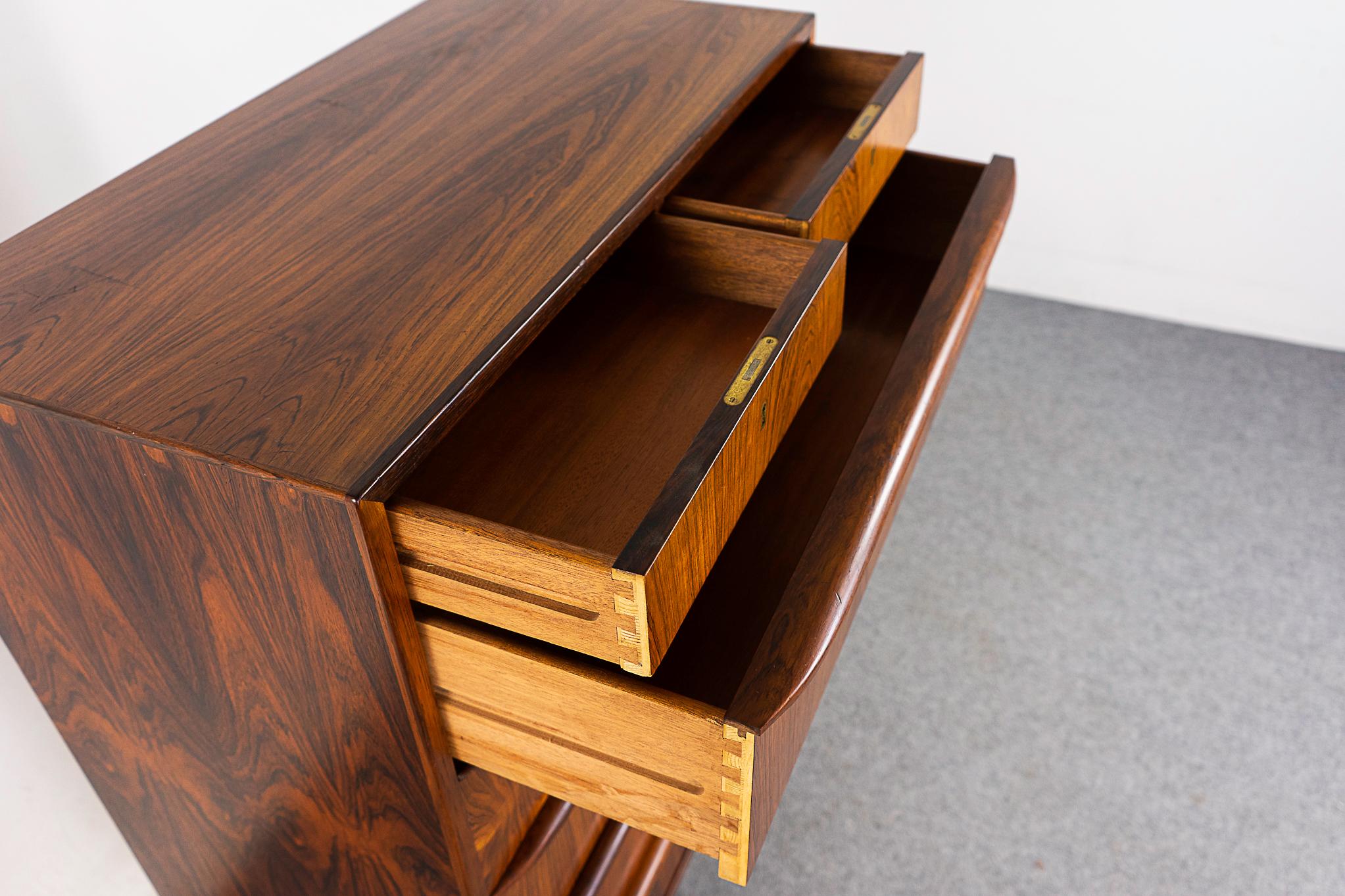 Mid-20th Century Danish Mid-Century Modern Rosewood Highboy Dresser