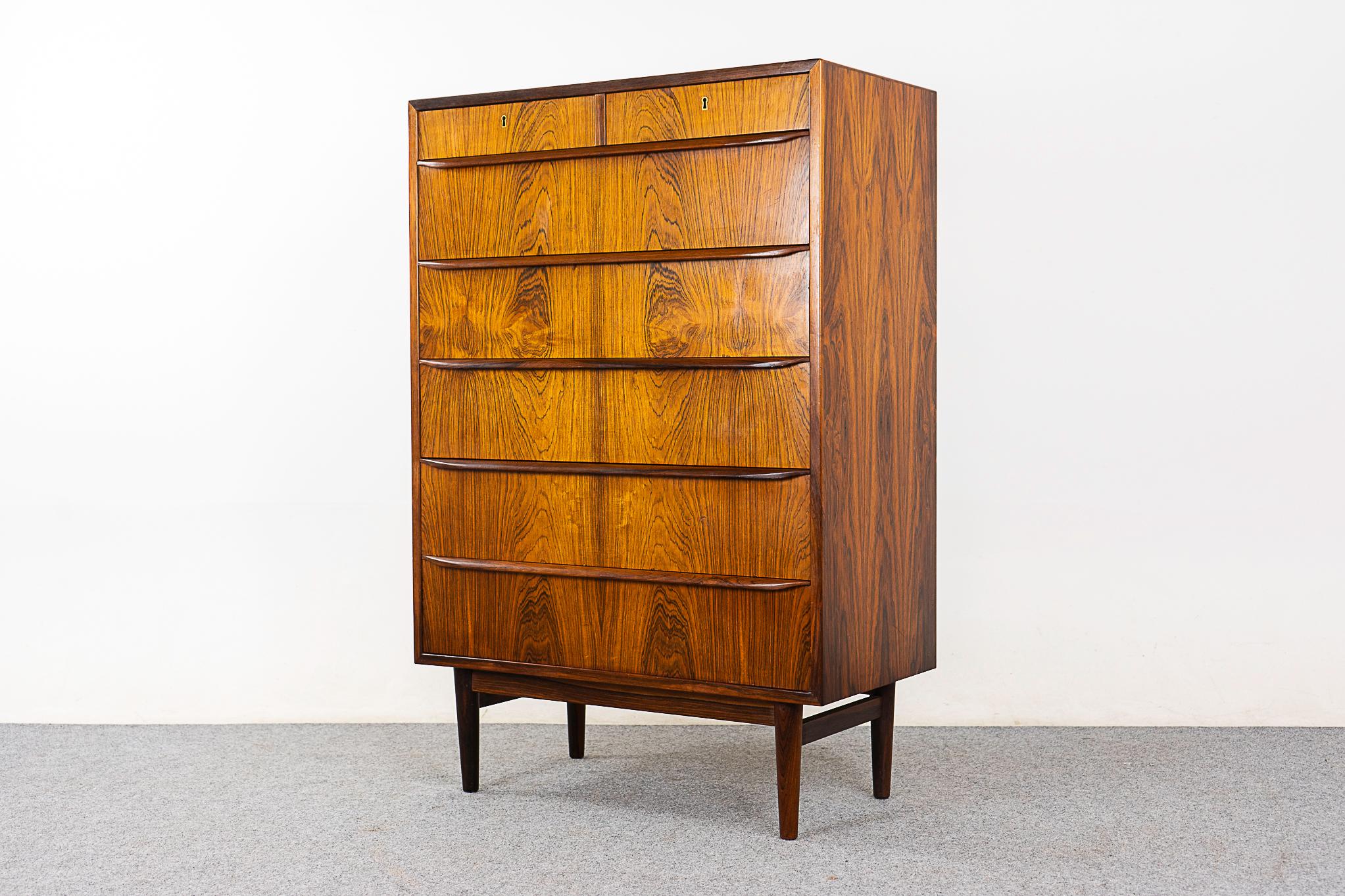 Danish Mid-Century Modern Rosewood Highboy Dresser 2