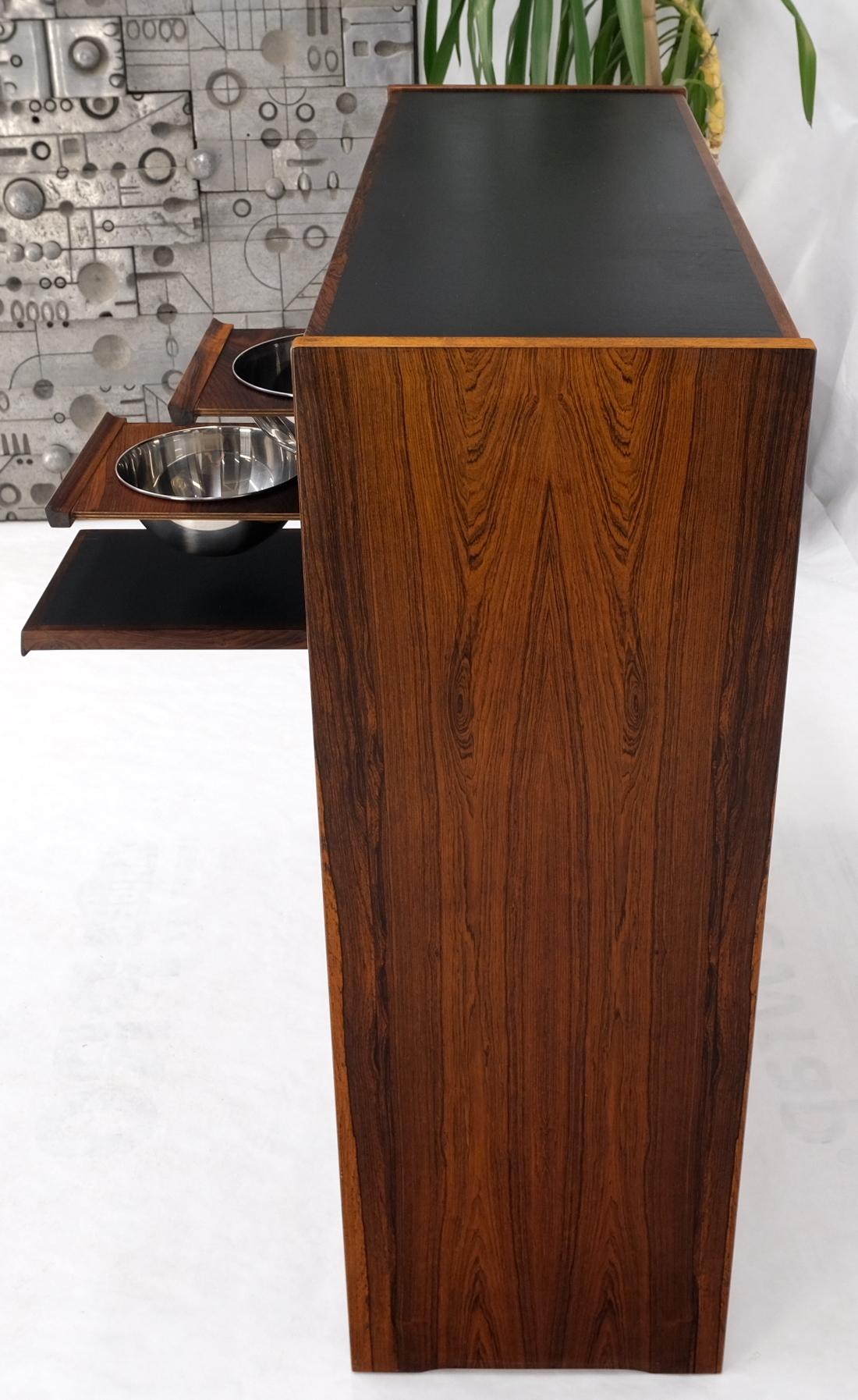 Danish Mid-Century Modern Rosewood liquor Cabinet Bar Ice Trays Compartment MINT 13