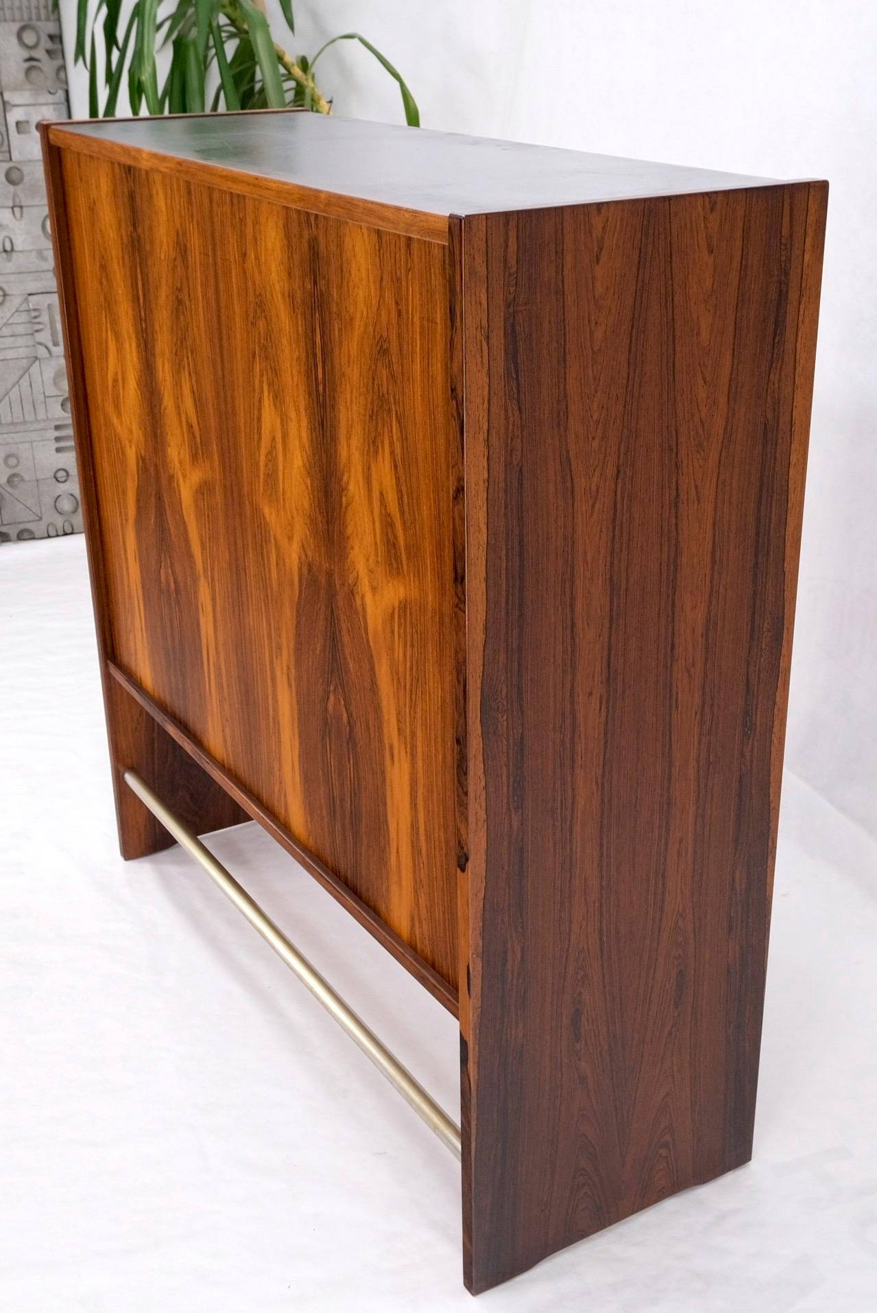 Danish Mid-Century Modern Rosewood liquor Cabinet Bar Ice Trays Compartment MINT 14