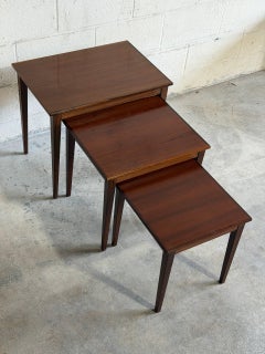 Danish Mid-Century Modern Rosewood Nesting Tables – Set of 3, Denmark, 1960s