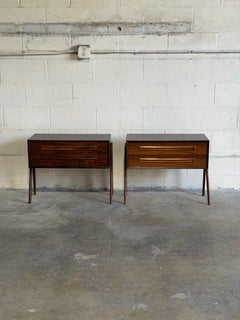 Danish Mid-Century Modern Rosewood Nightstands by AP Møbler Svenstrup Pair 1960s