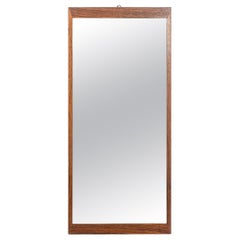 Espejo rectangular danés de palisandro moderno de mediados de siglo