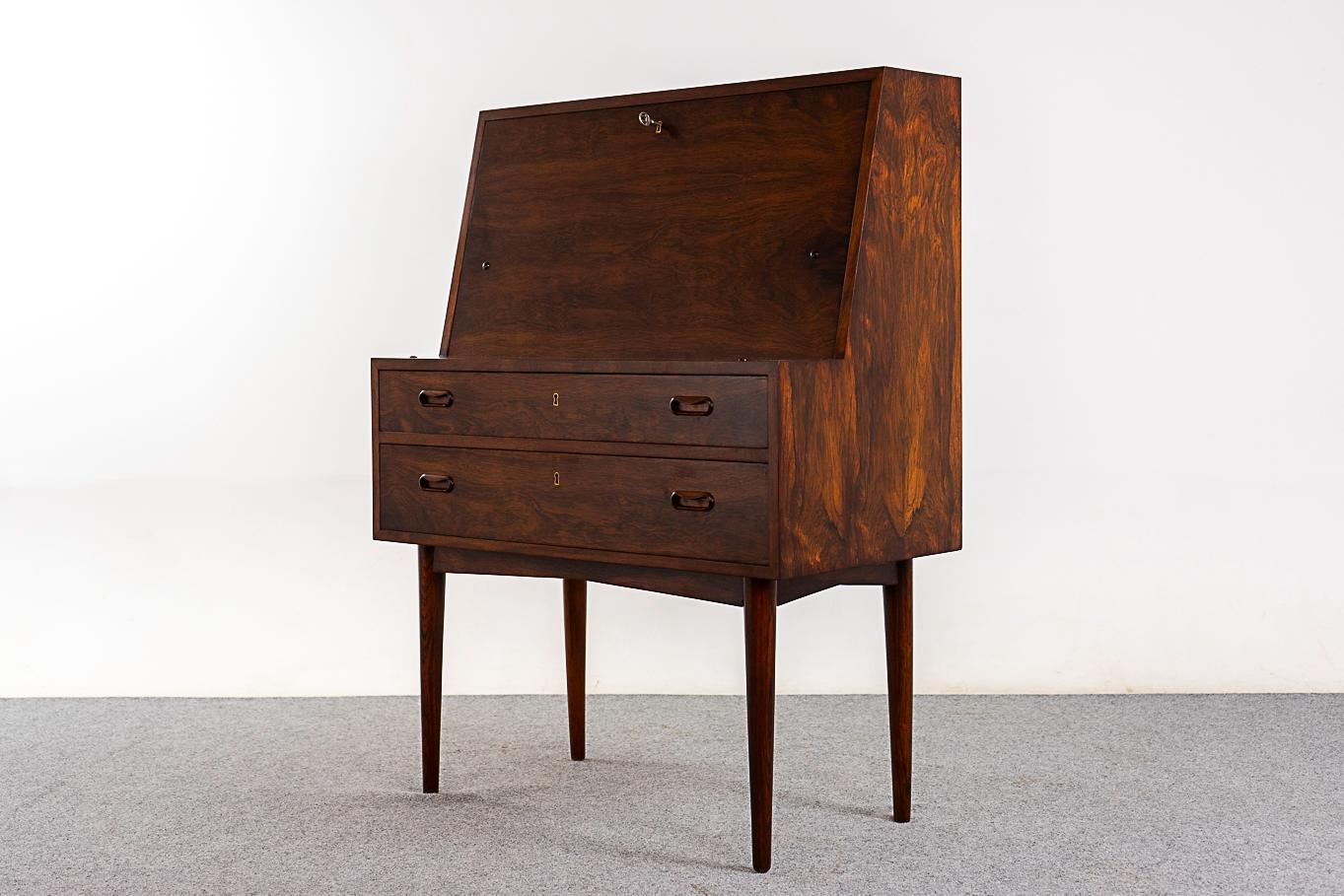 Danish Mid-Century Modern Rosewood Secretary Desk For Sale 4