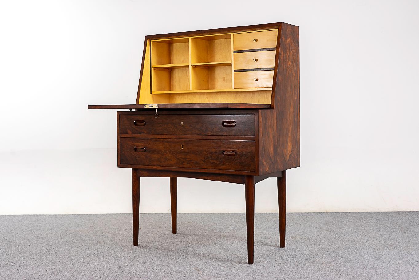 Danish Mid-Century Modern Rosewood Secretary Desk For Sale 6