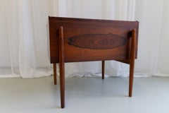 Danish Mid-Century Modern Rosewood Sewing Table, 1950s.