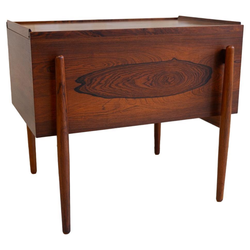 Danish Mid-Century Modern Rosewood Sewing Table, 1950s.
