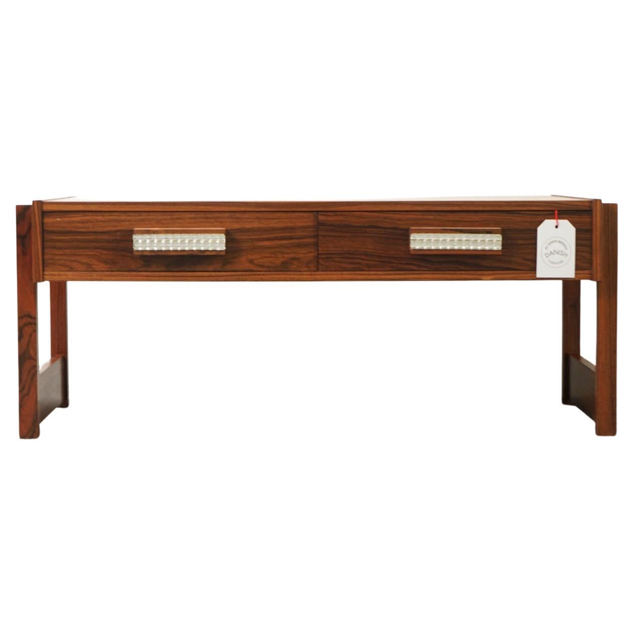 Danish Mid Century Modern Rosewood Side Console Table