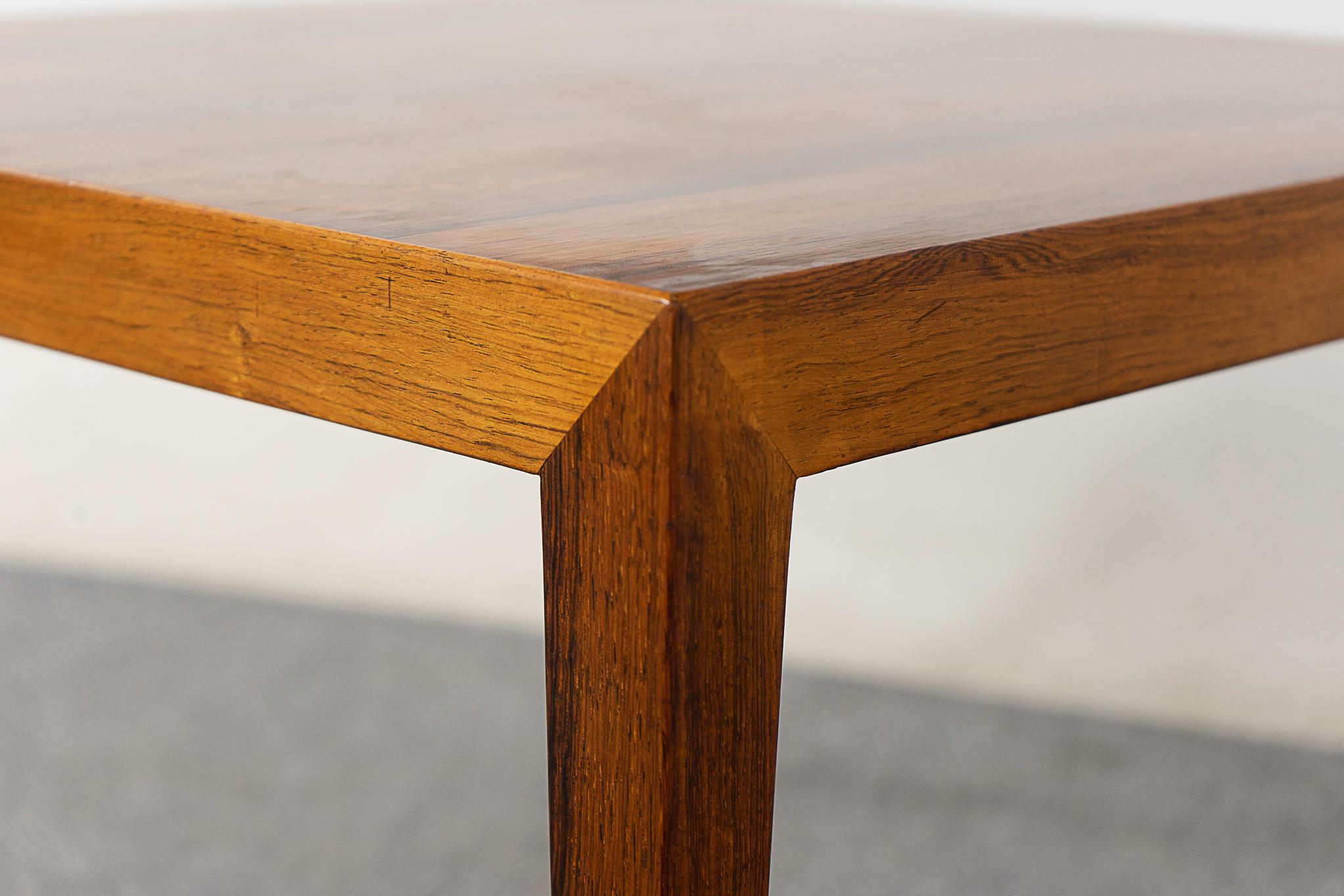 Mid-20th Century Danish Mid-Century Modern Rosewood Side Table by Haslev For Sale