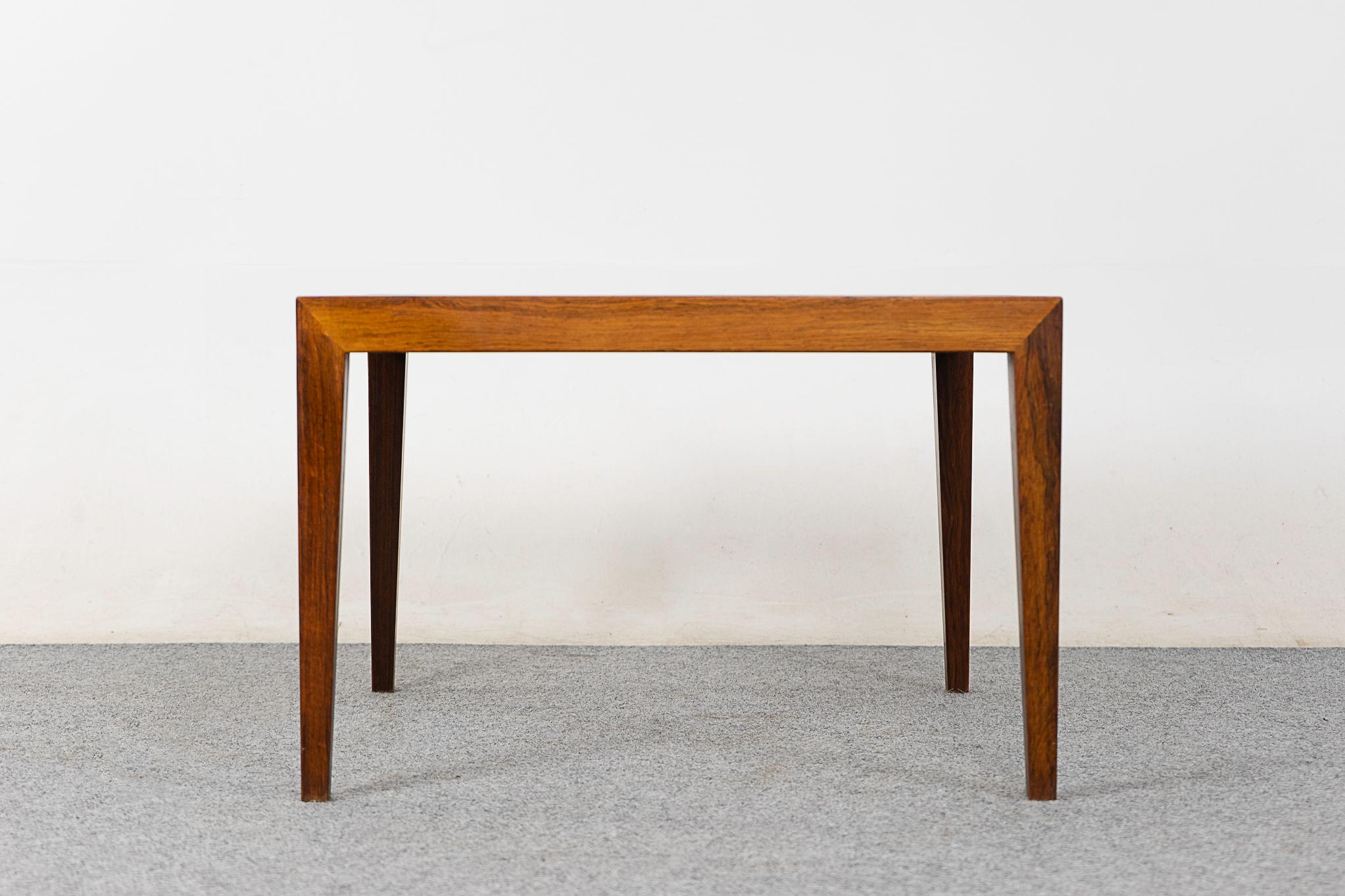 Hardwood Danish Mid-Century Modern Rosewood Side Table by Haslev For Sale