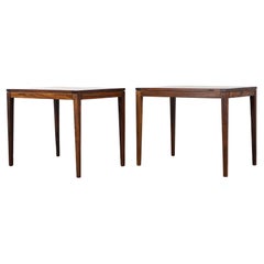 Danish Mid-Century Modern Rosewood Side Table Pair