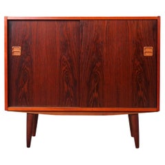Danish Mid-Century Modern Rosewood Sliding Door Cabinet
