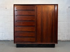 Danish Mid-Century Modern Rosewood Tambour Door Chest by Dyrlund