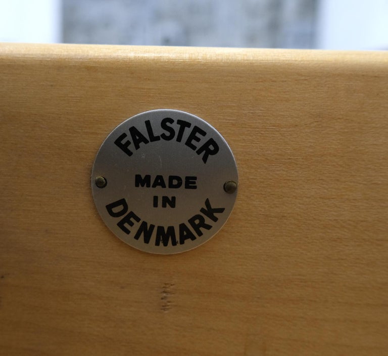 Danish Mid Century Modern Rosewood Tambour Doors Sideboard Credenza Falster For Sale 2