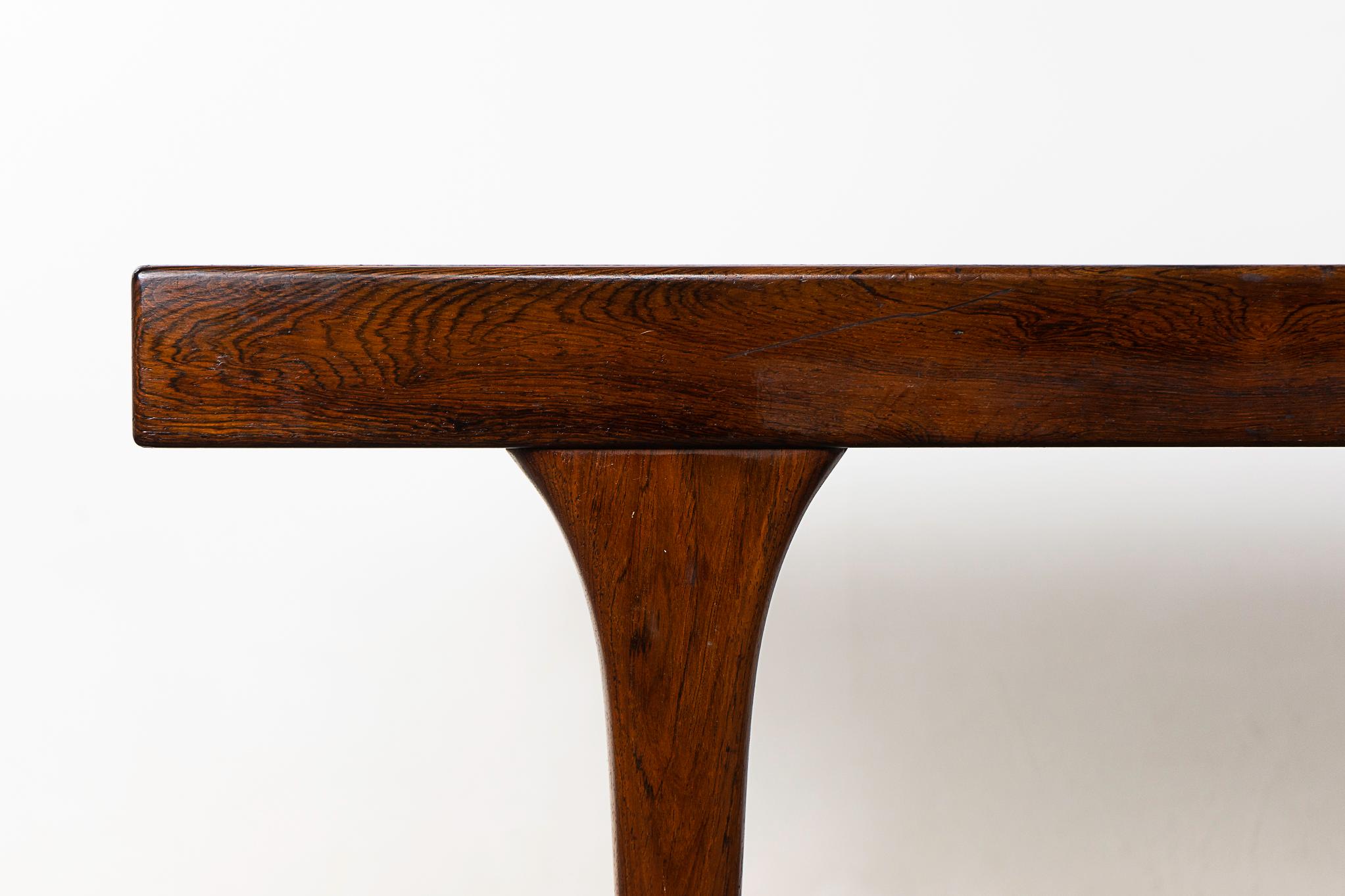 Scandinavian Modern Danish Mid-Century Modern Rosewood & Tile Coffee Table by Johannes Andersen For Sale