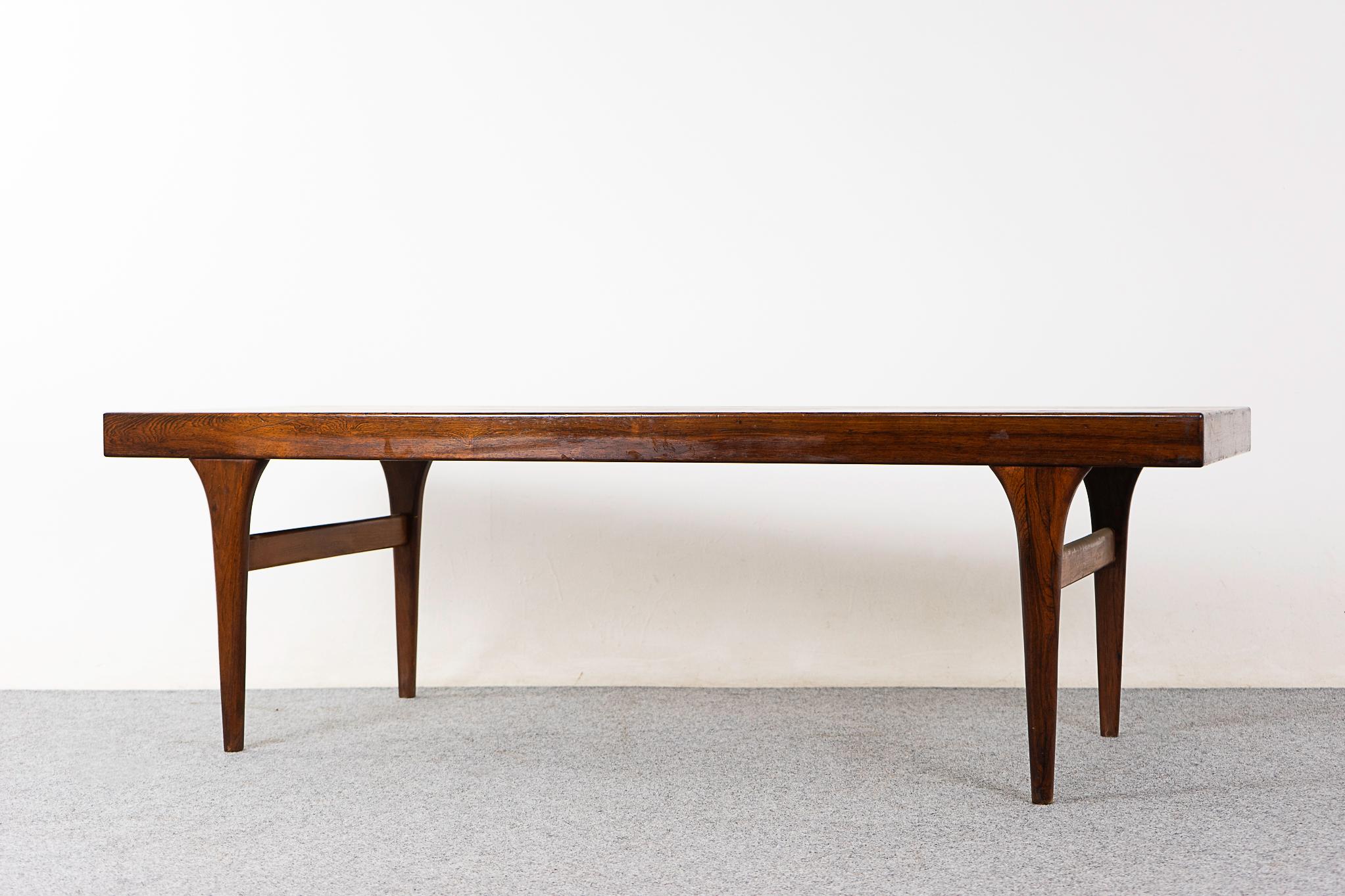 Danish Mid-Century Modern Rosewood & Tile Coffee Table by Johannes Andersen For Sale 1