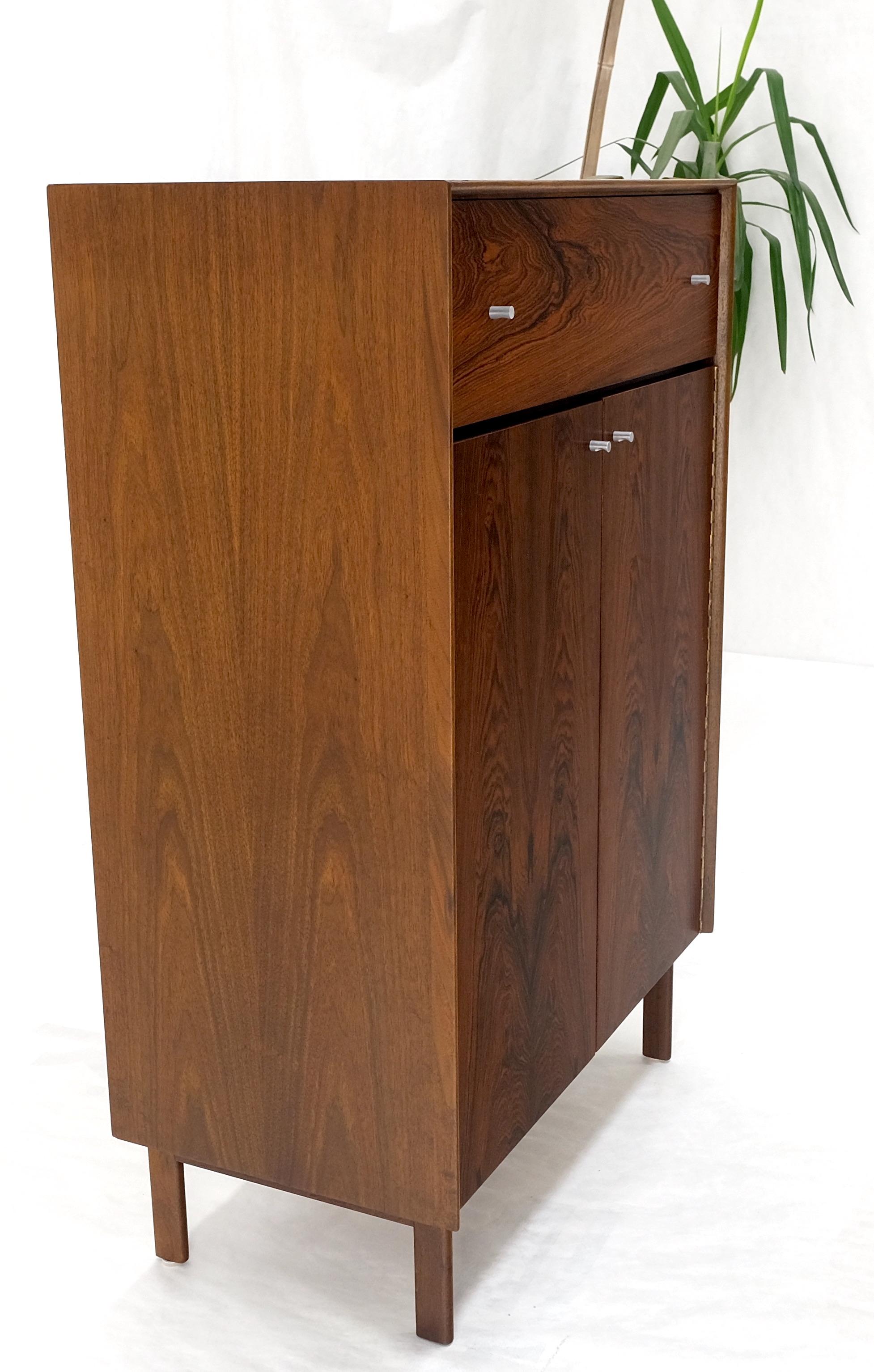 Danish Mid Century Modern Rosewood Two Door 9 Drawers Chest Dresser Credenza For Sale 9