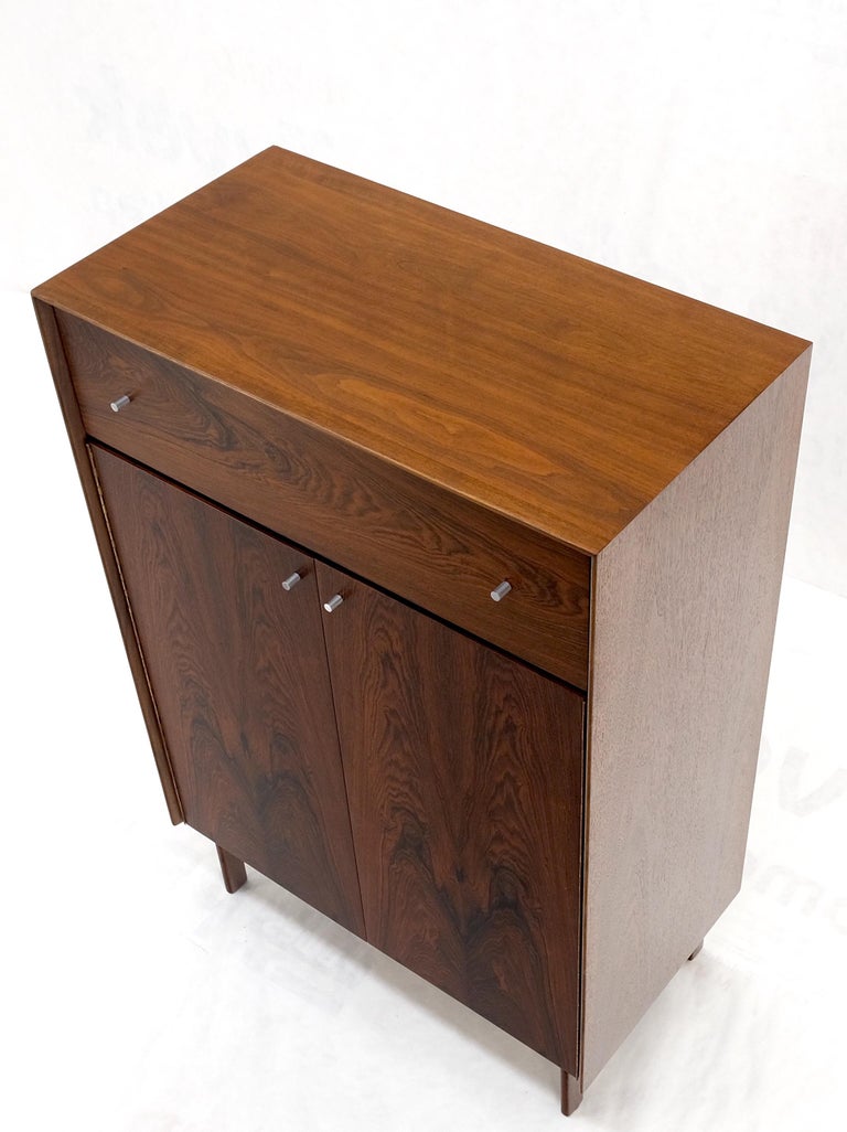 Danish Mid Century Modern Rosewood Two Door 9 Drawers Chest Dresser