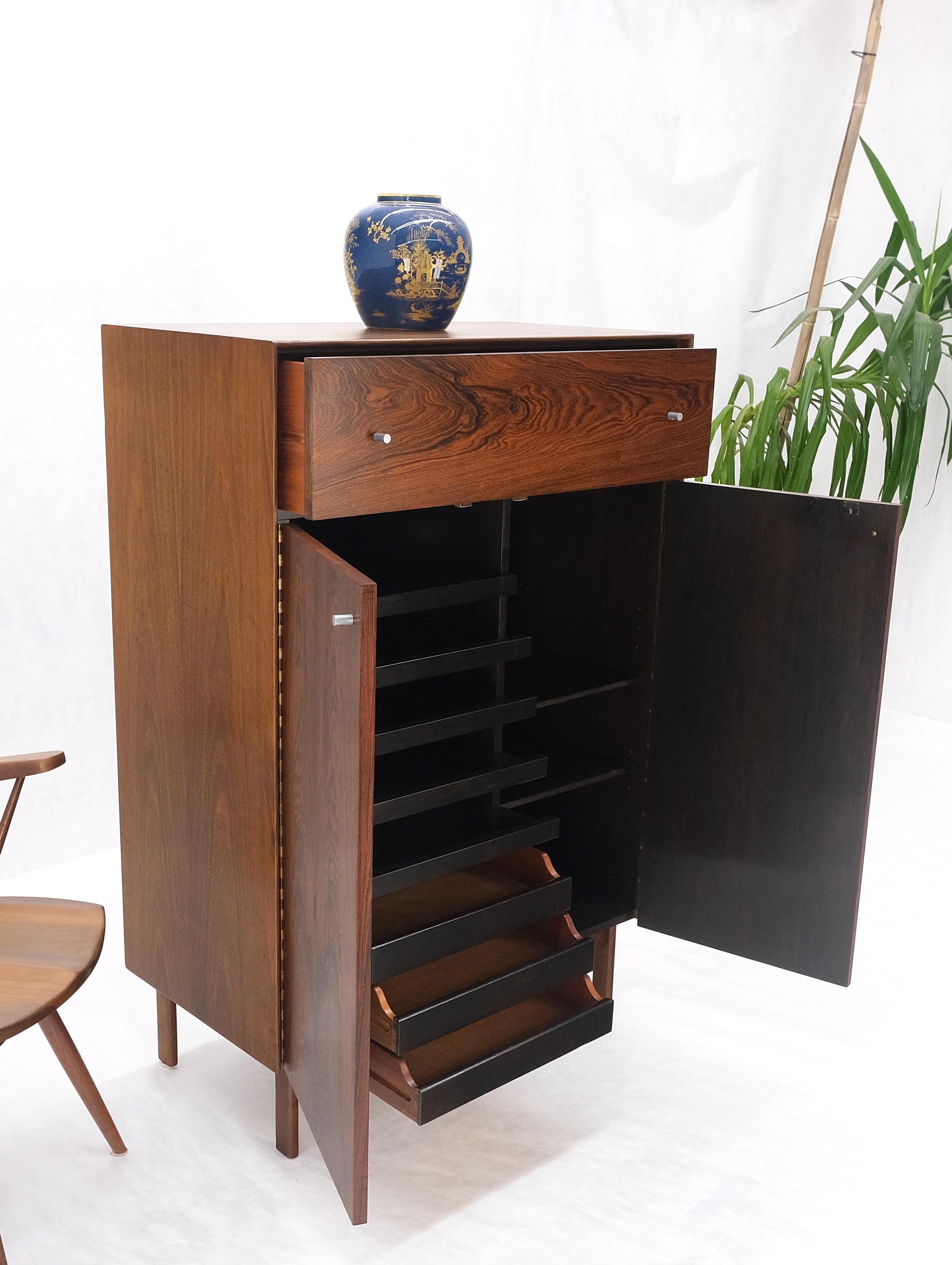 Danish Mid Century Modern Rosewood Two Door 9 Drawers Chest Dresser Credenza   For Sale 12