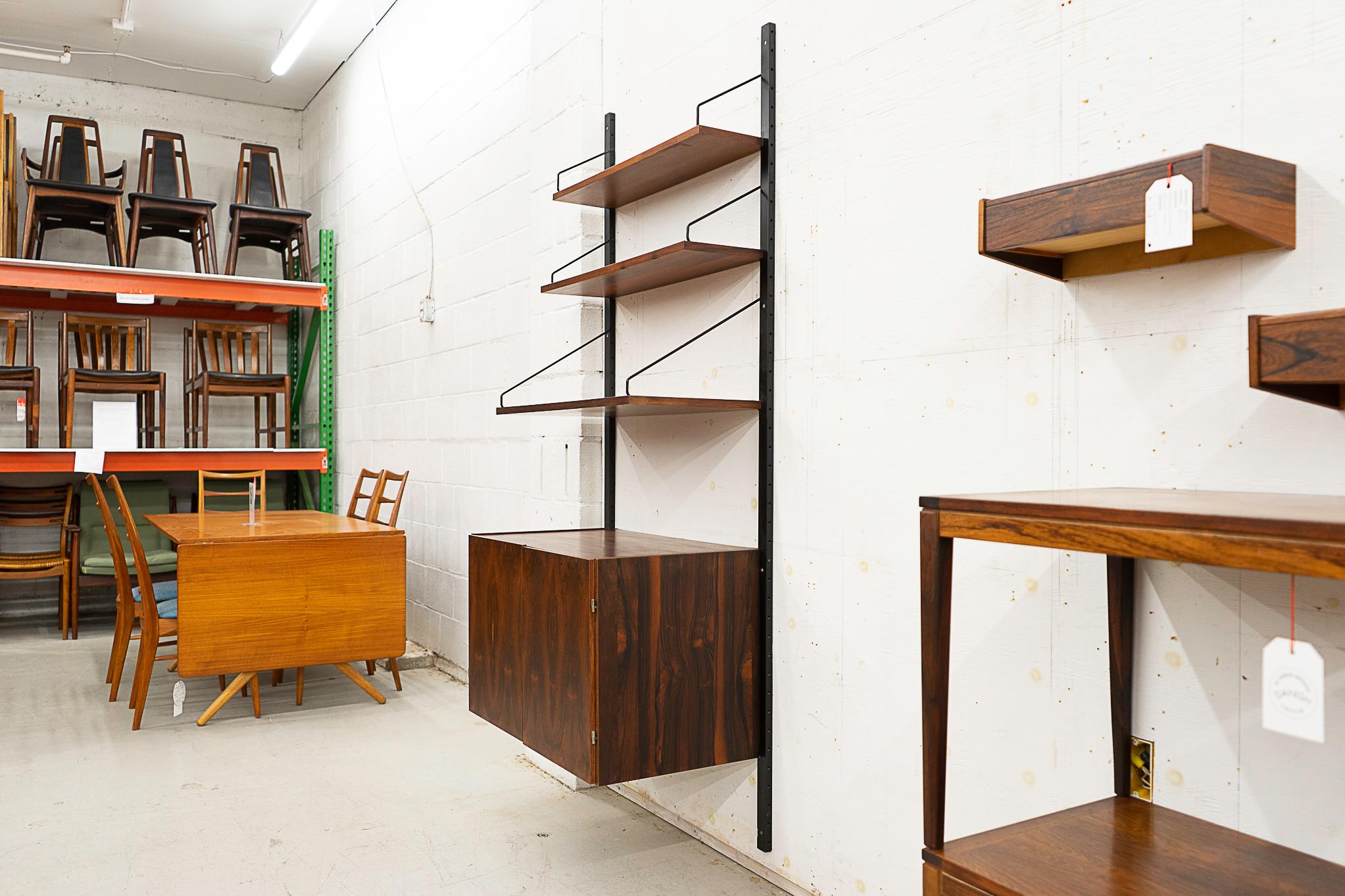 Danish Mid-Century Modern Rosewood Wall System  For Sale 6