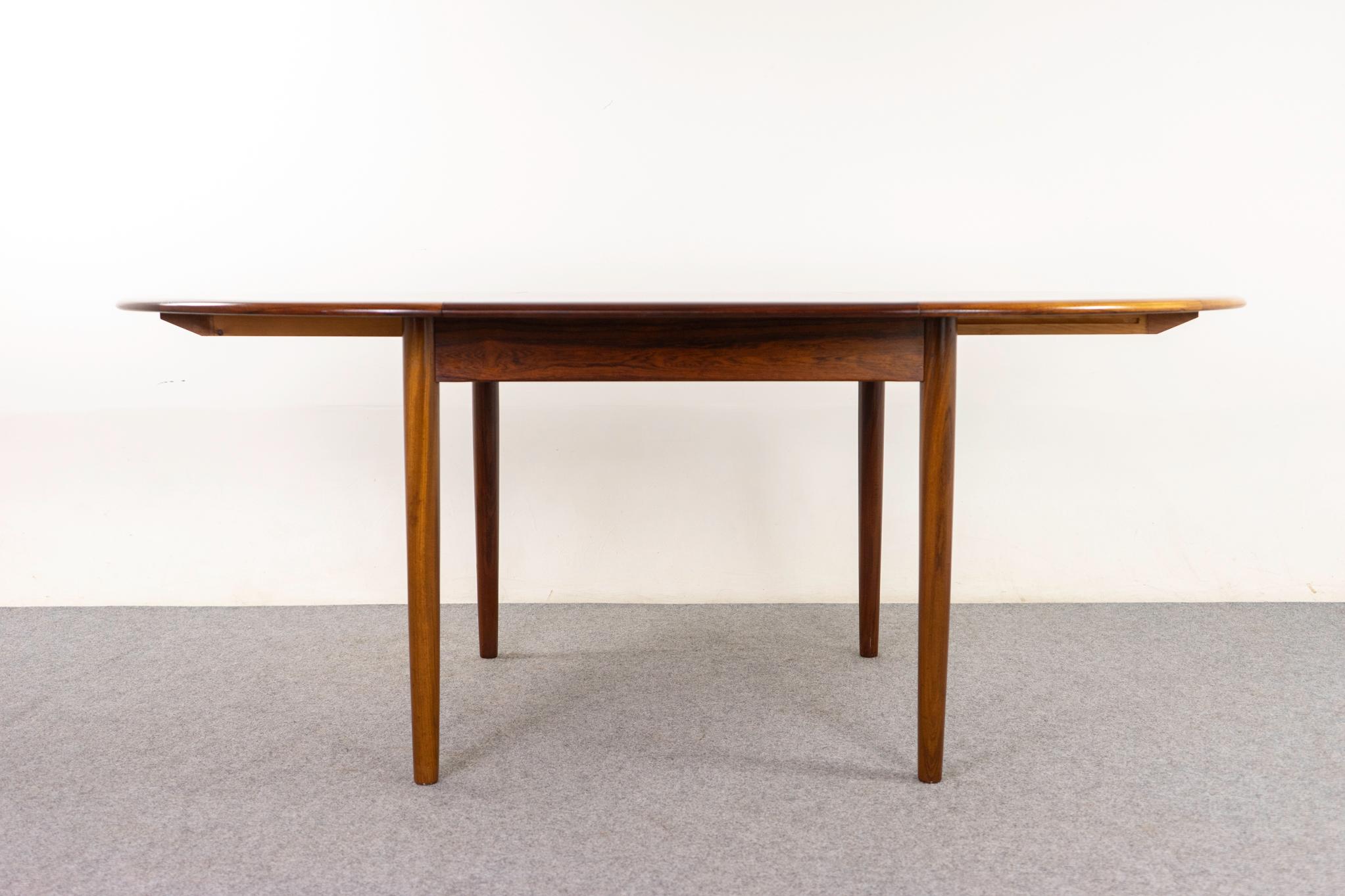 Danish Mid-Century Modern Round Rosewood Dining Table 2